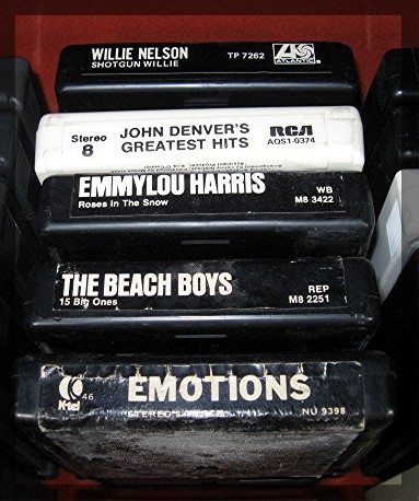 8-track tape cartridges, 23 with case, Nelson, Lichtfoo