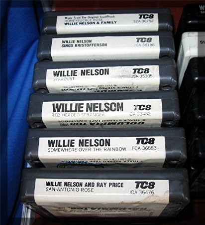 8-track tape cartridges, 23 with case, Nelson, Lichtfoo