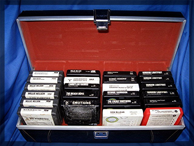 8-track tape cartridges, 23 with case, Nelson, Lichtfoo