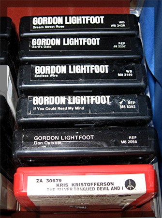 8-track tape cartridges, 23 with case, Nelson, Lichtfoo
