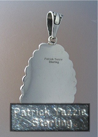 PATRICK YAZZIE Sterling Silver Turquoise Pendant