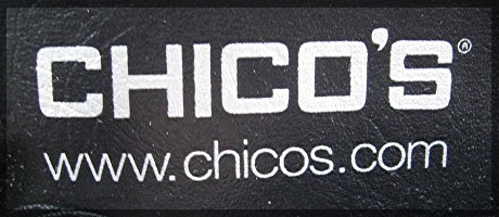 CHICO'S  Black Tan Tote Bag Leather Handle