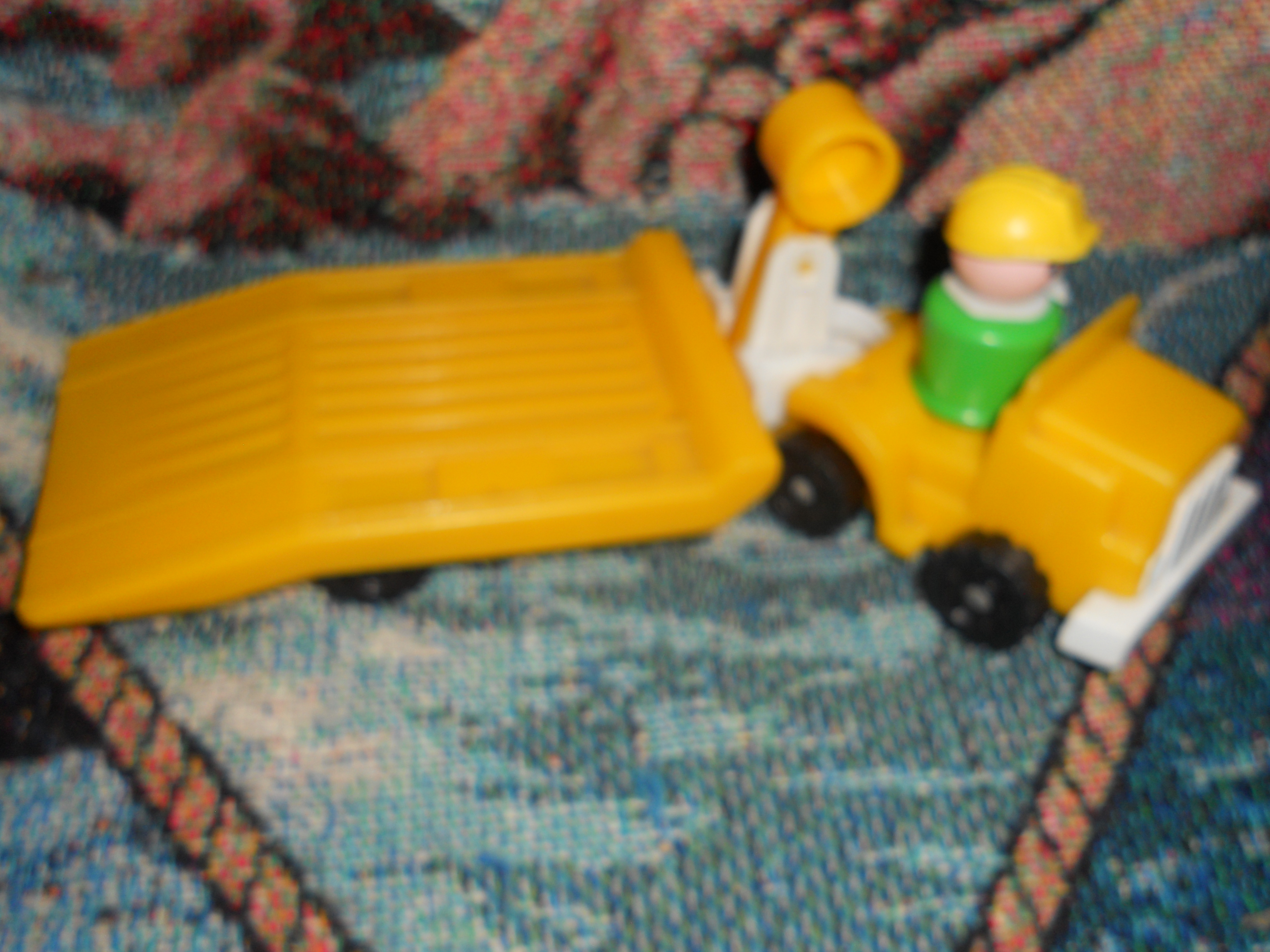 Fisher Price Tow Truck Flat Bed Truck People