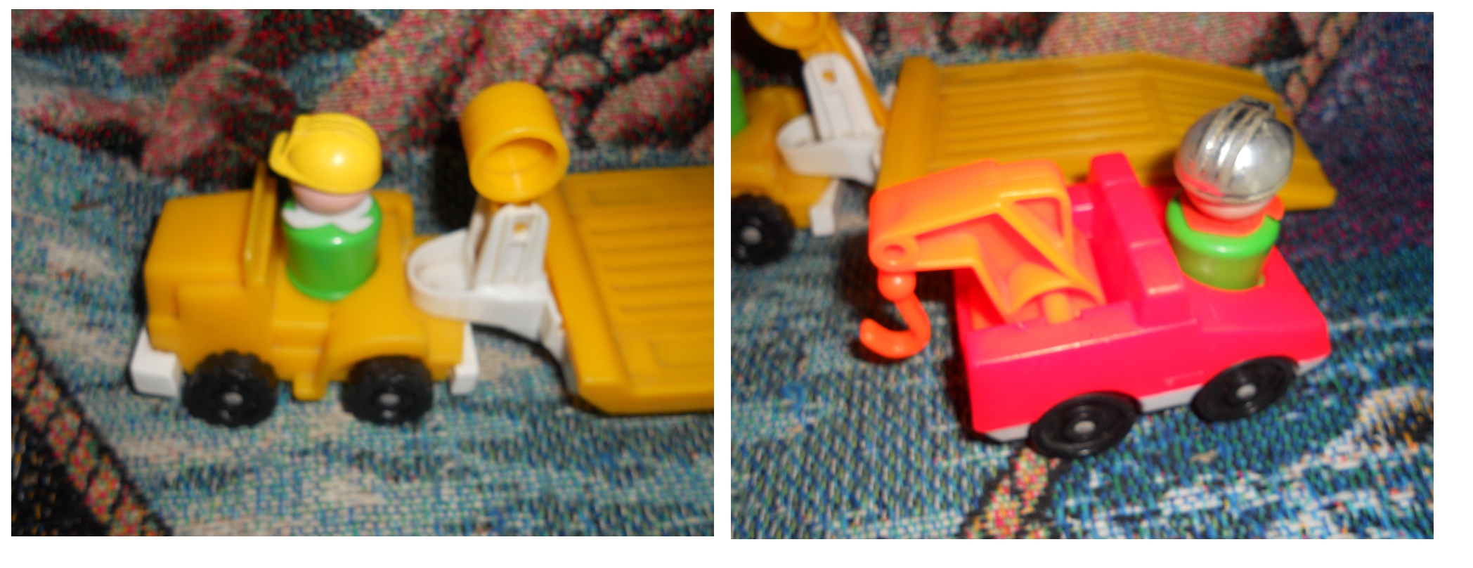Fisher Price Tow Truck Flat Bed Truck People