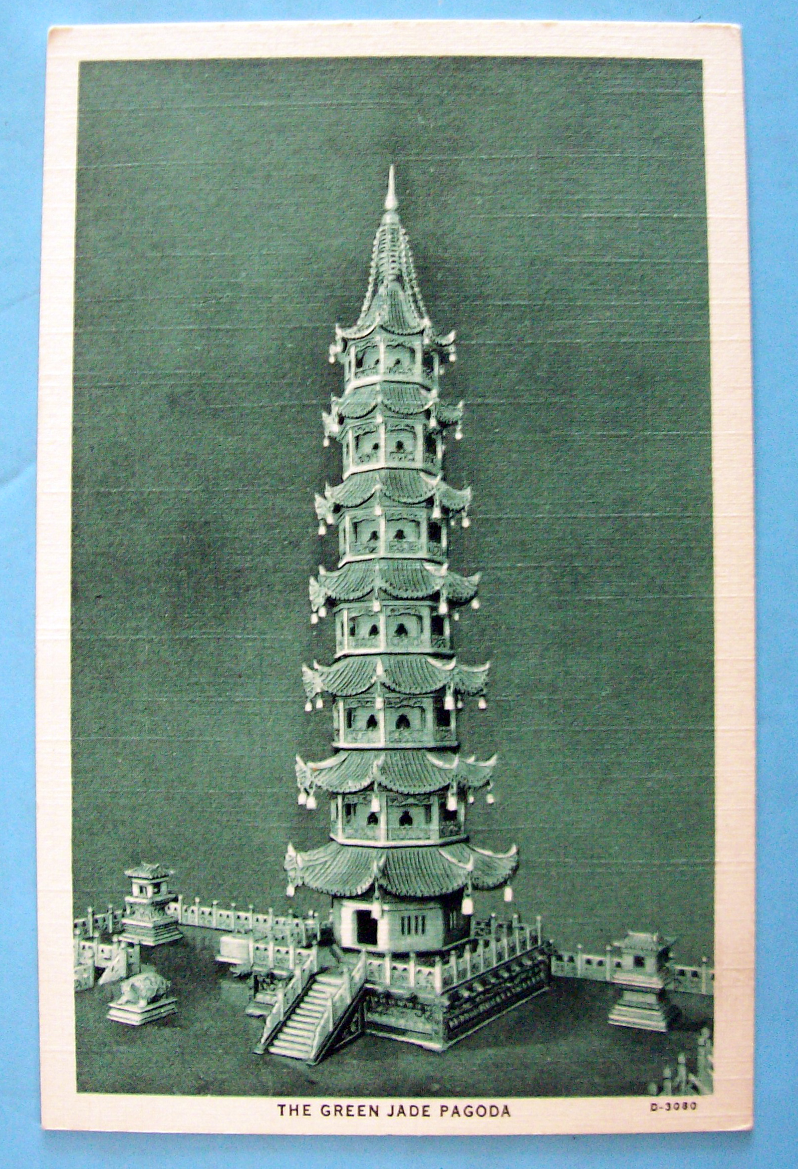 1933 Century of Progress, Green Jade Pagoda Postcard