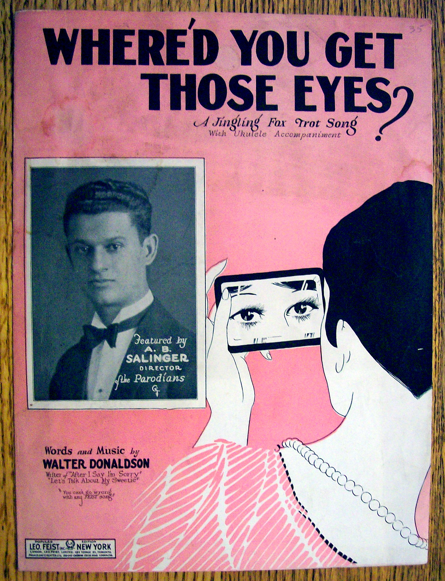 Sheet Music For 1926 Where'd You Get Those Eyes?