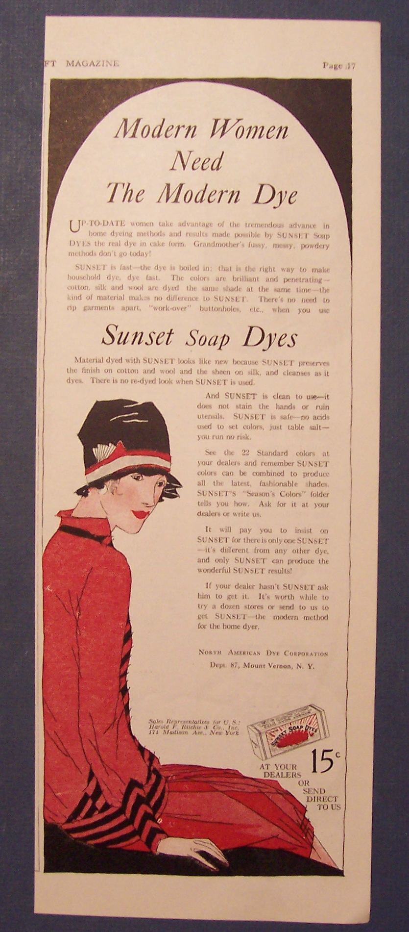 1927  Sunset  Soap  Dyes