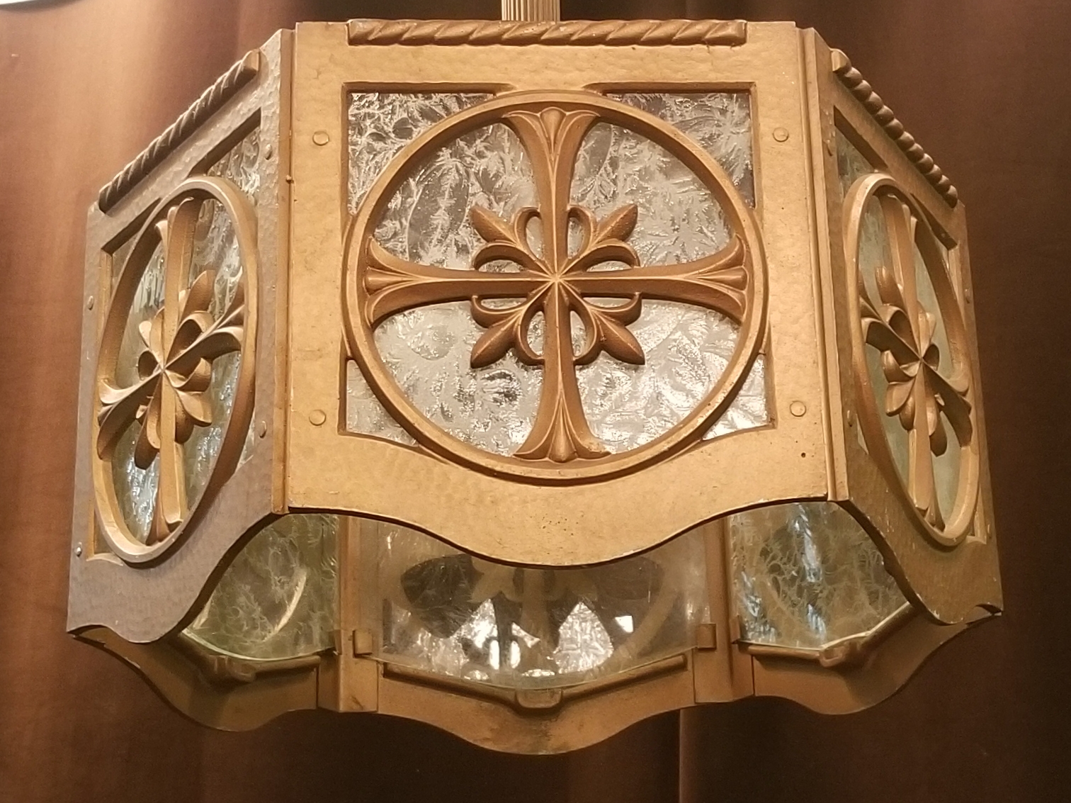 Vintage Ecclesiastical Pendant Light