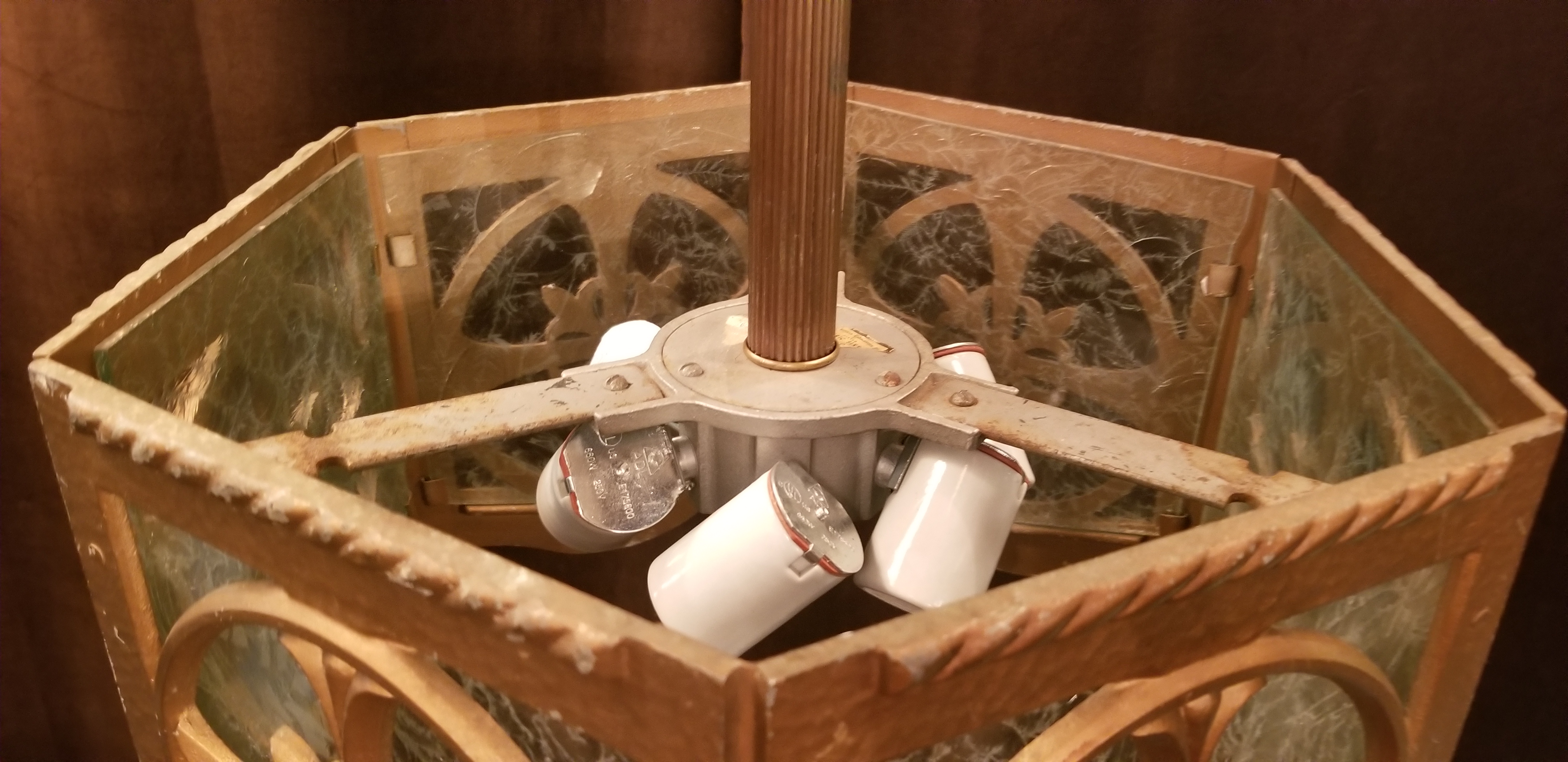 Vintage Ecclesiastical Pendant Light