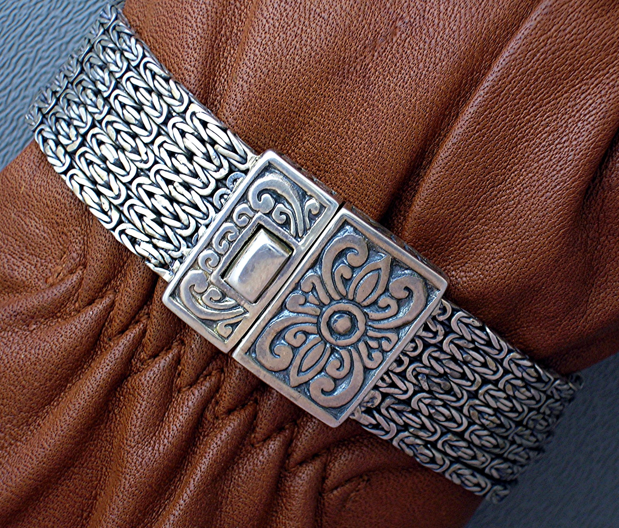 Turquoise Sterling Silver Bracelet Signed MILO