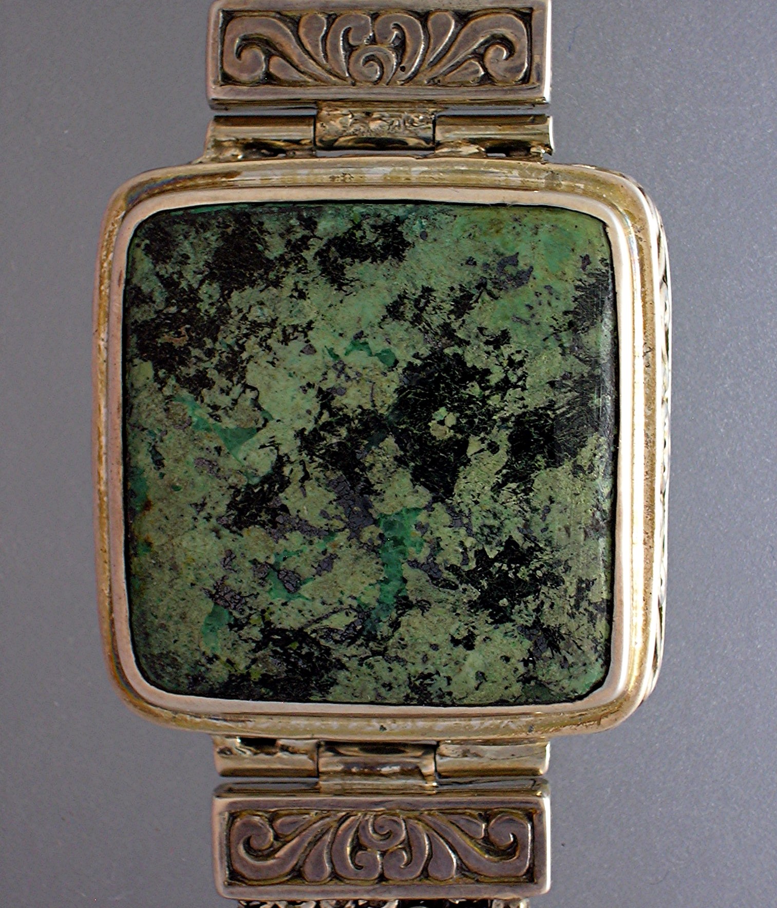 Turquoise Sterling Silver Bracelet Signed MILO