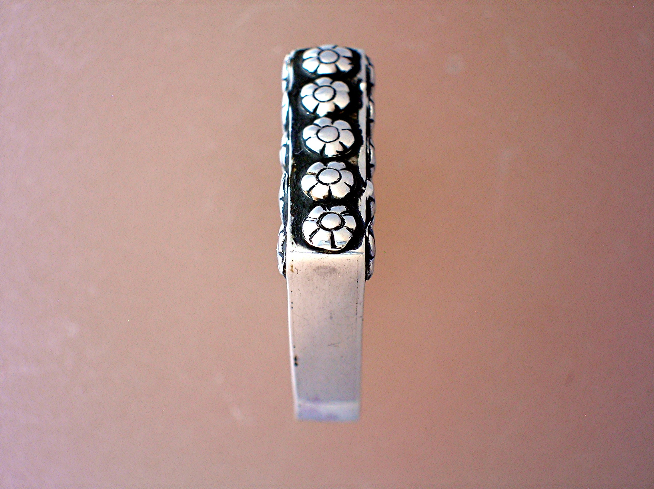 Sterling Silver High Set Ring With Flowers