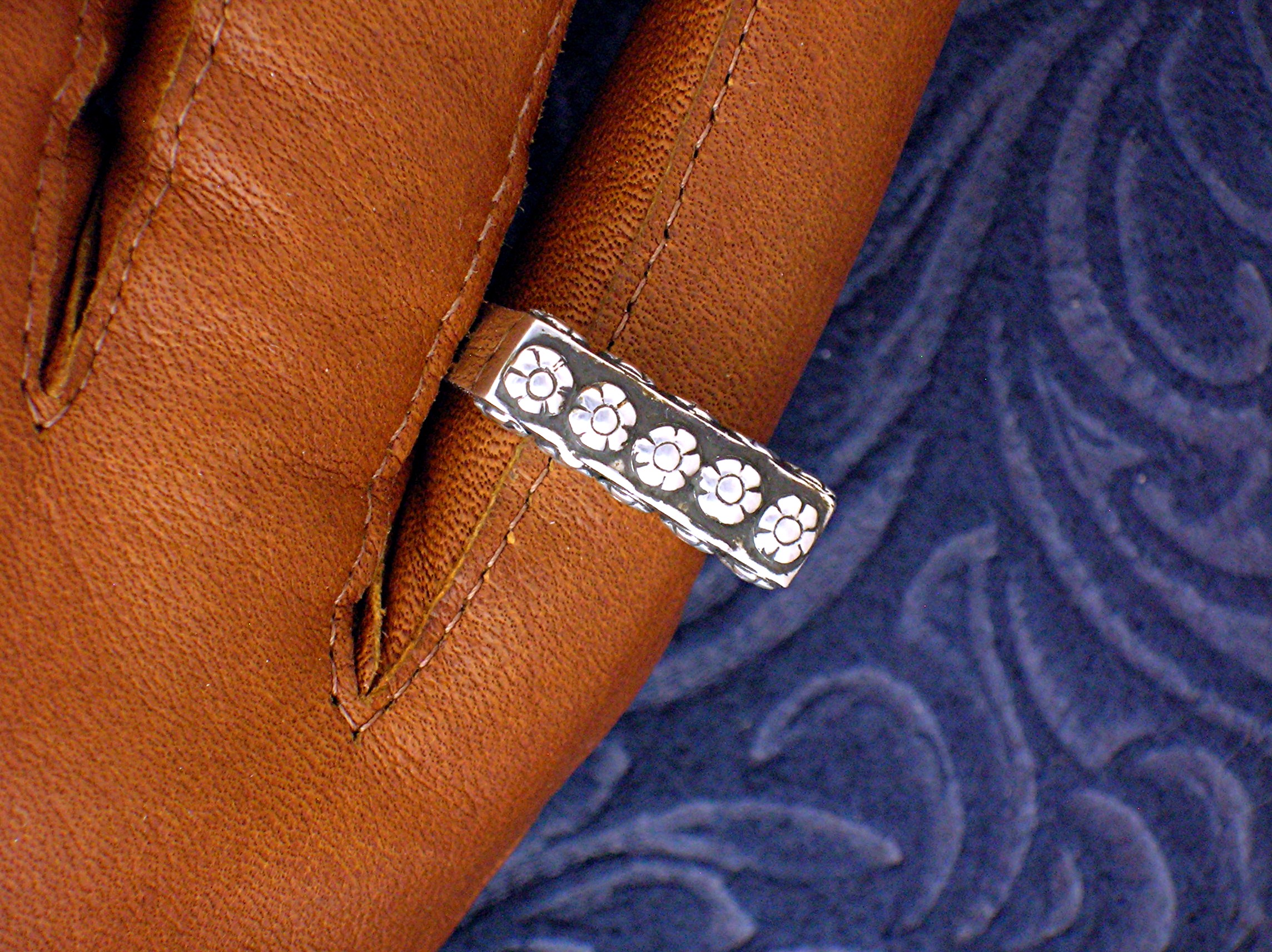 Sterling Silver High Set Ring With Flowers