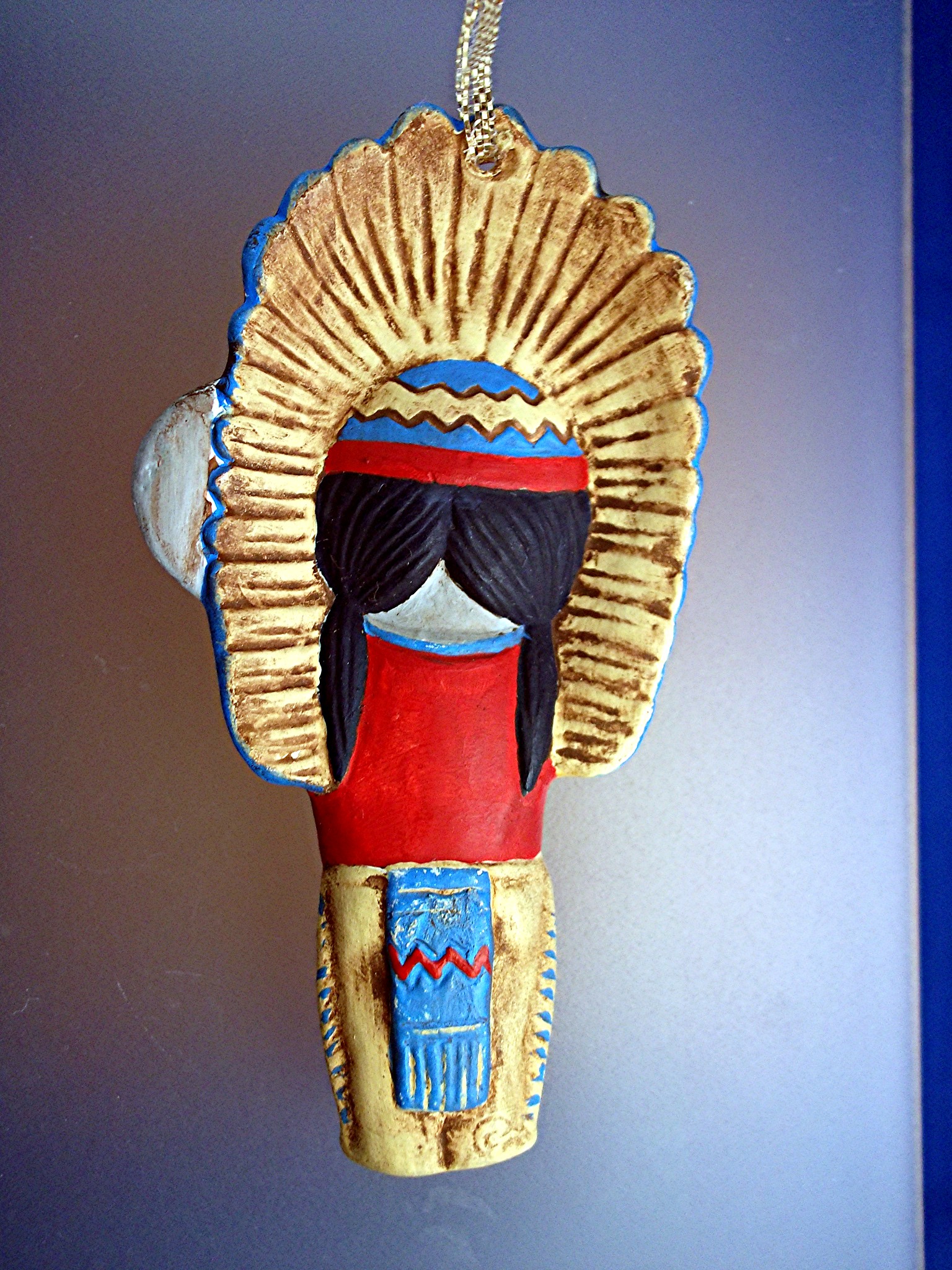 Christmas Ornament Mouse Indian Chief