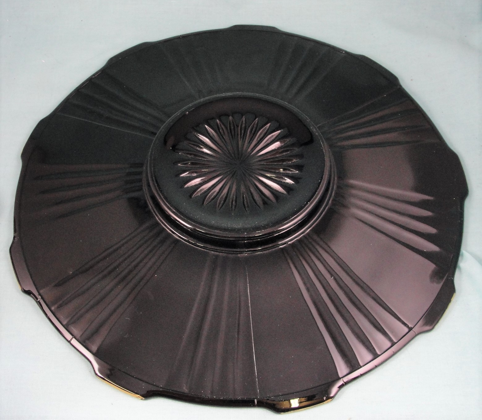 Black Amethyst Glass Plate