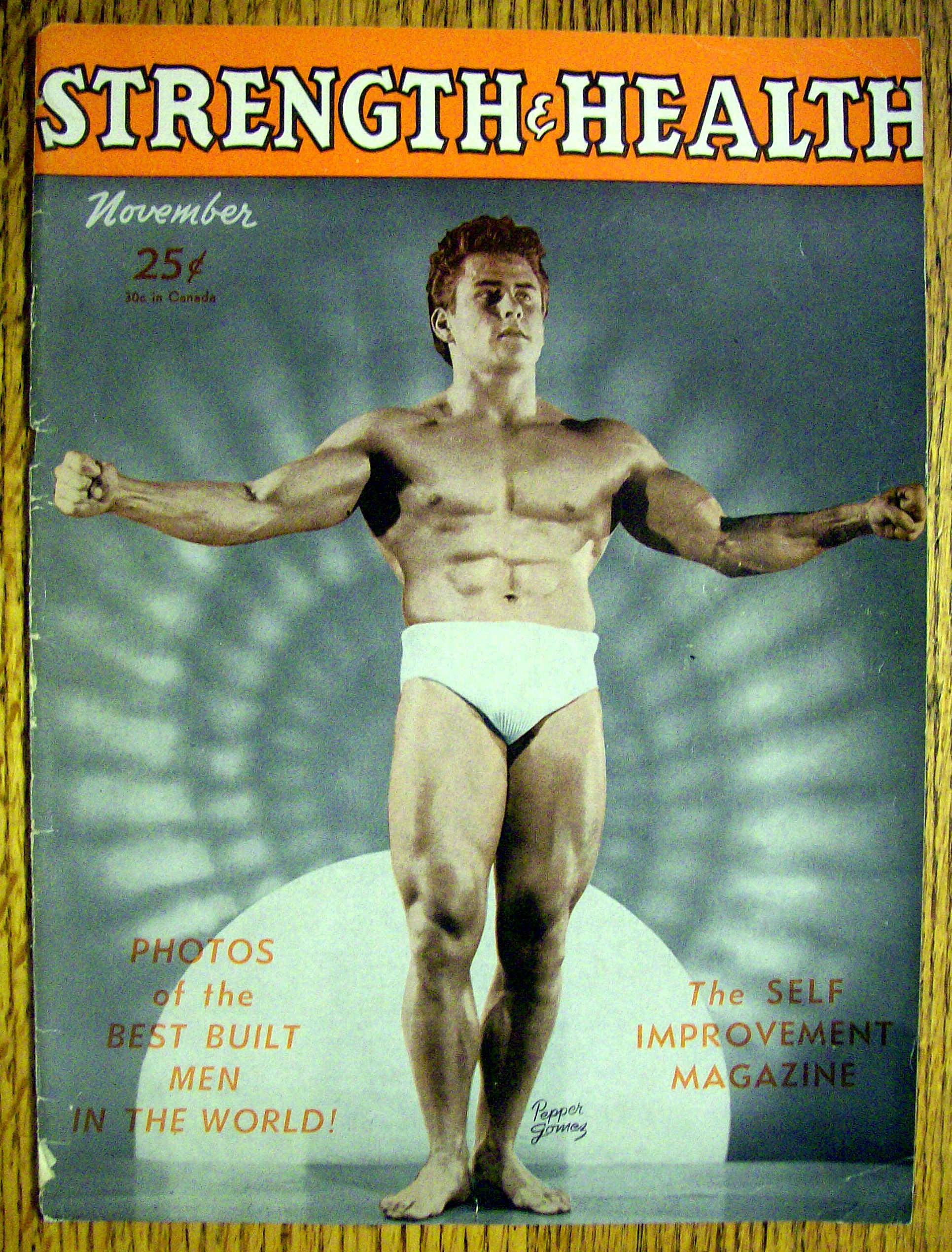 Pepper Gomez 1948 Strength & Health Magazine Cover