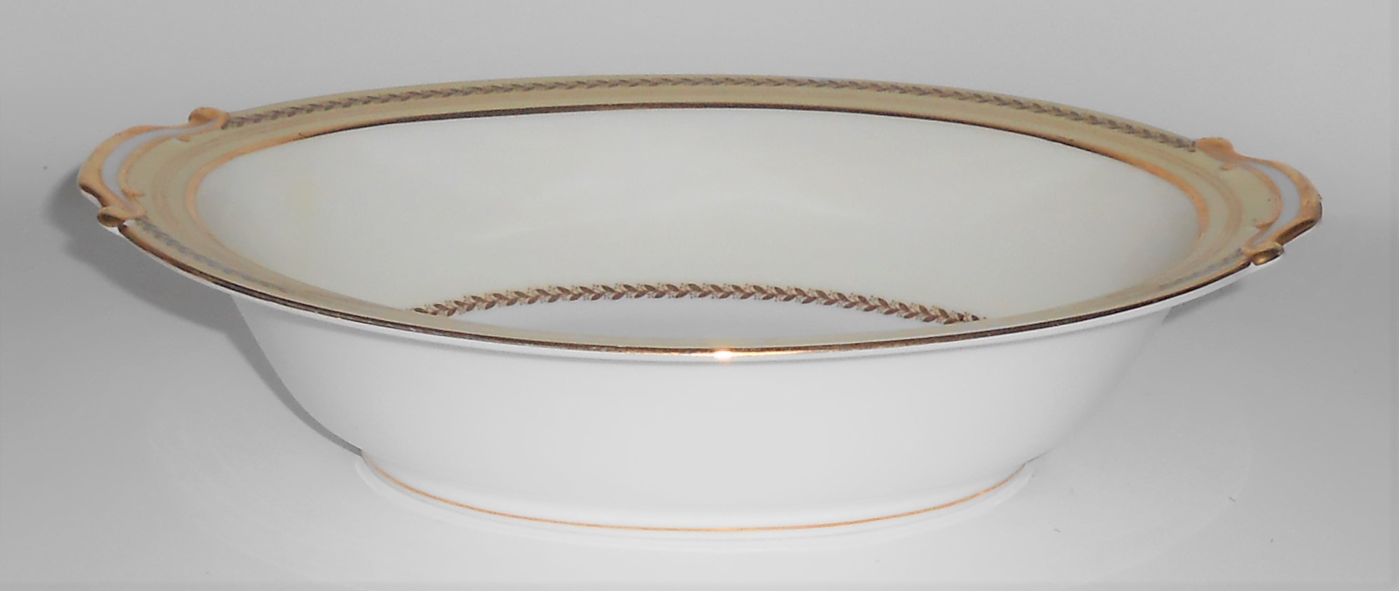 Noritake Porcelain China Caliban W/Gold Vegetable Bowl