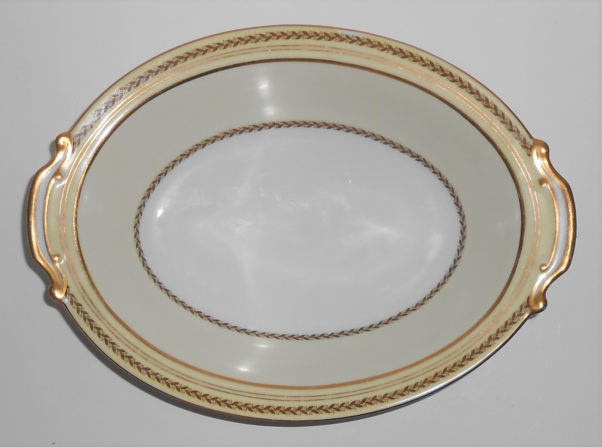 Noritake Porcelain China Caliban W/Gold Vegetable Bowl
