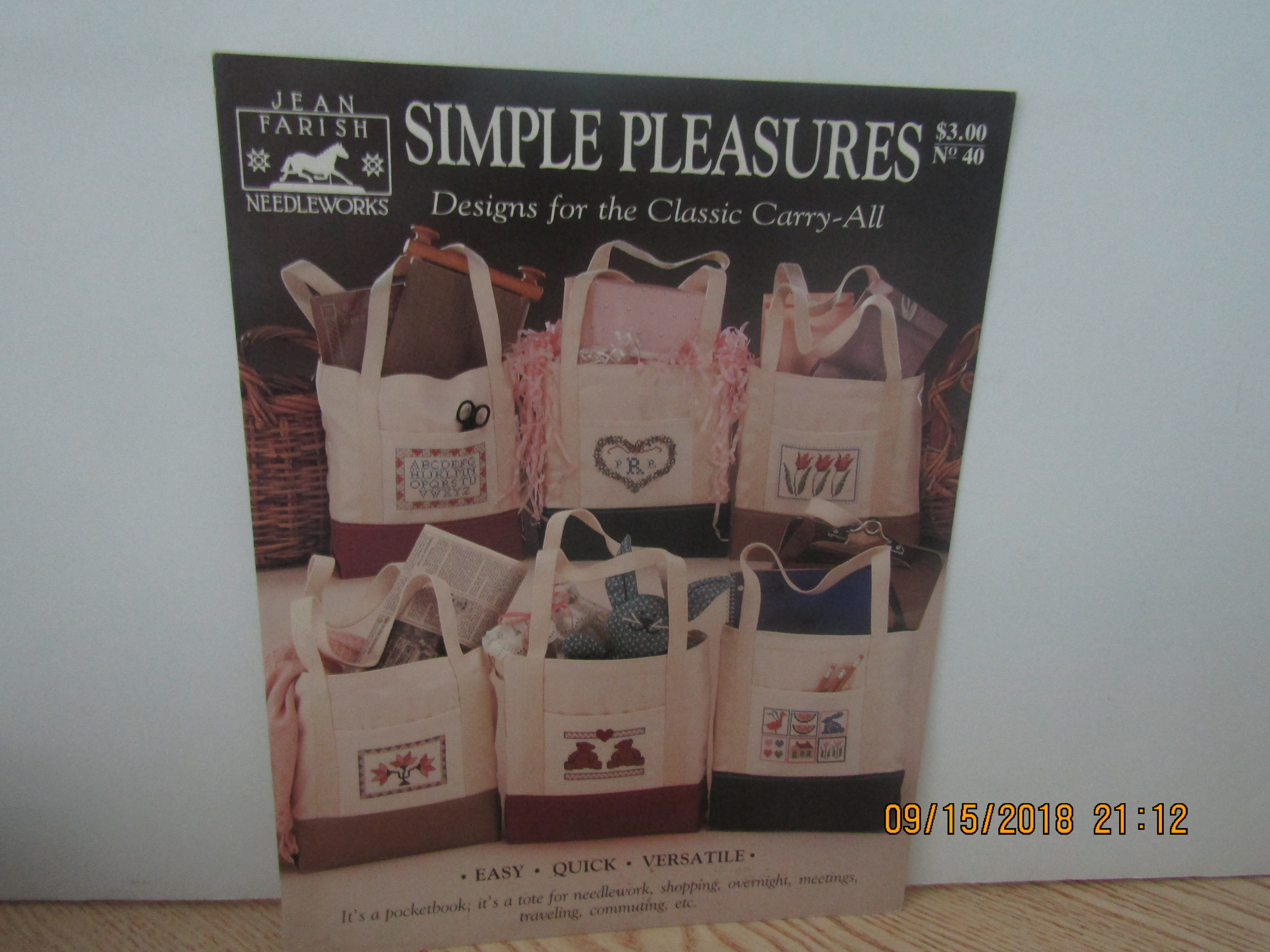 Jean Farish BookSimple Pleasures Classic Carry-All  #40