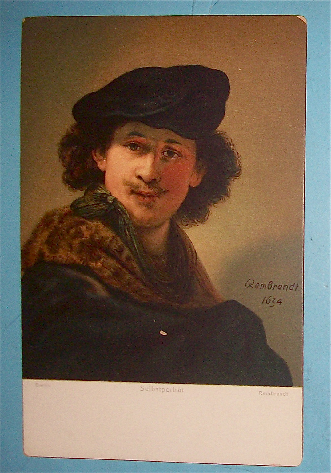 Rembrandt Self Portrait German Postcard