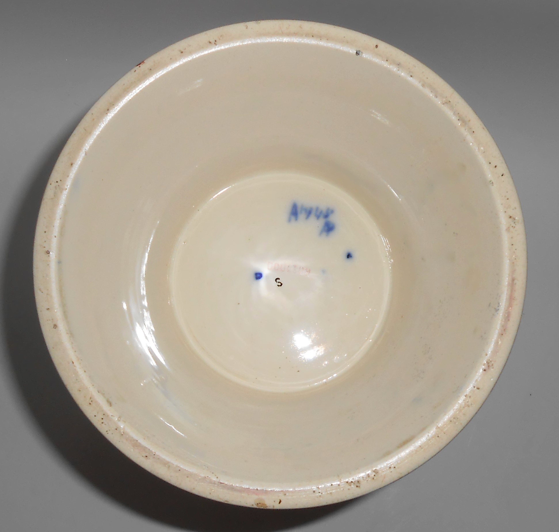 Doulton China Pottery Later 1800's Flow Blue / Gold Car