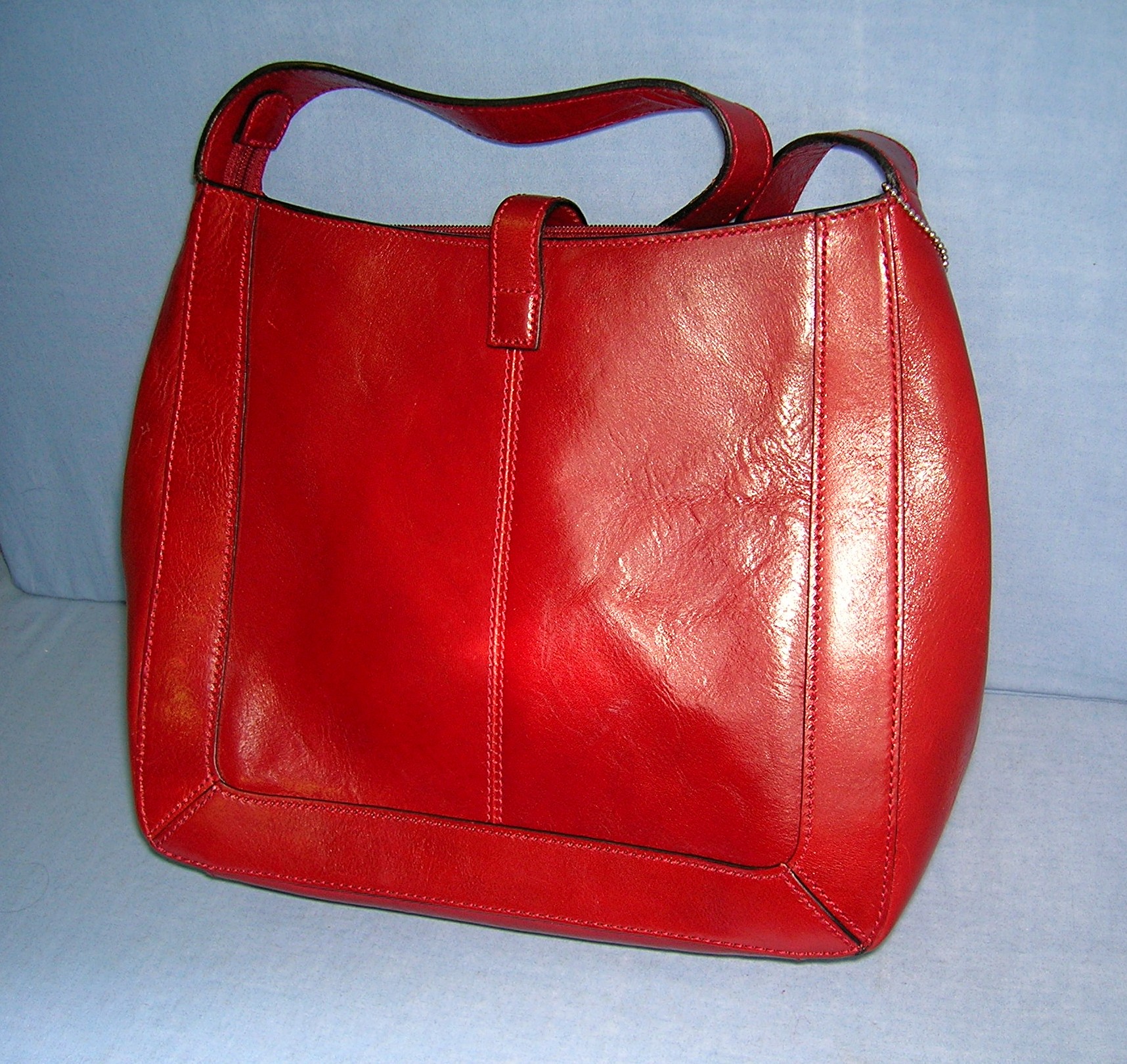 Red Leather Fossil Bag