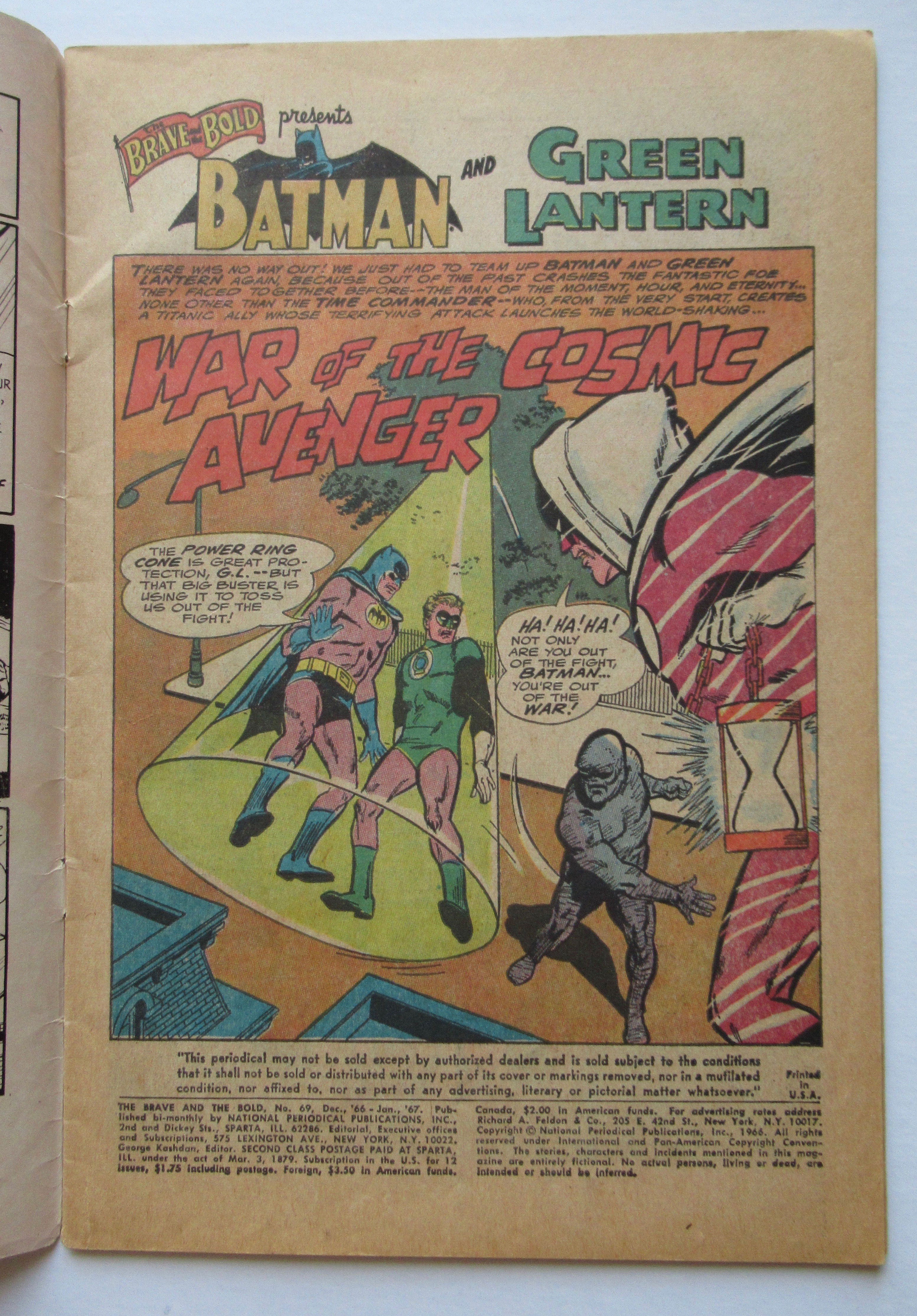 Batman Comic December 1966 War Of The Cosmic Avenger