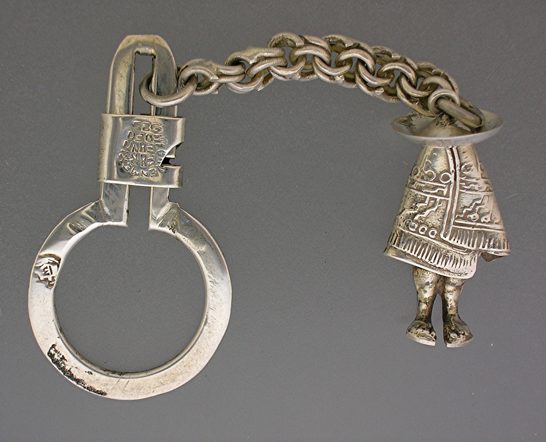 Taxco Mexico FAR FAN Sterling Silver Eagle 13 Key Chain