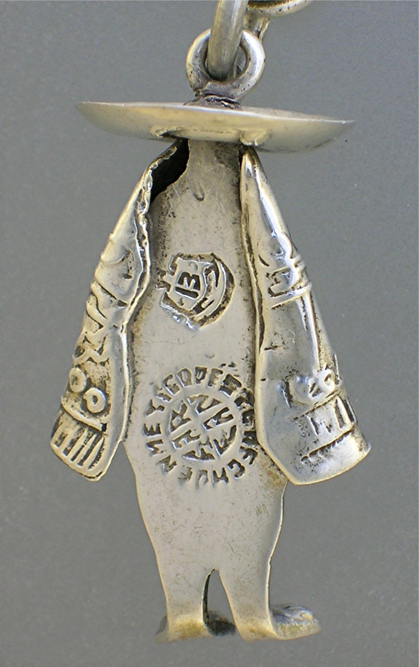 Taxco Mexico FAR FAN Sterling Silver Eagle 13 Key Chain