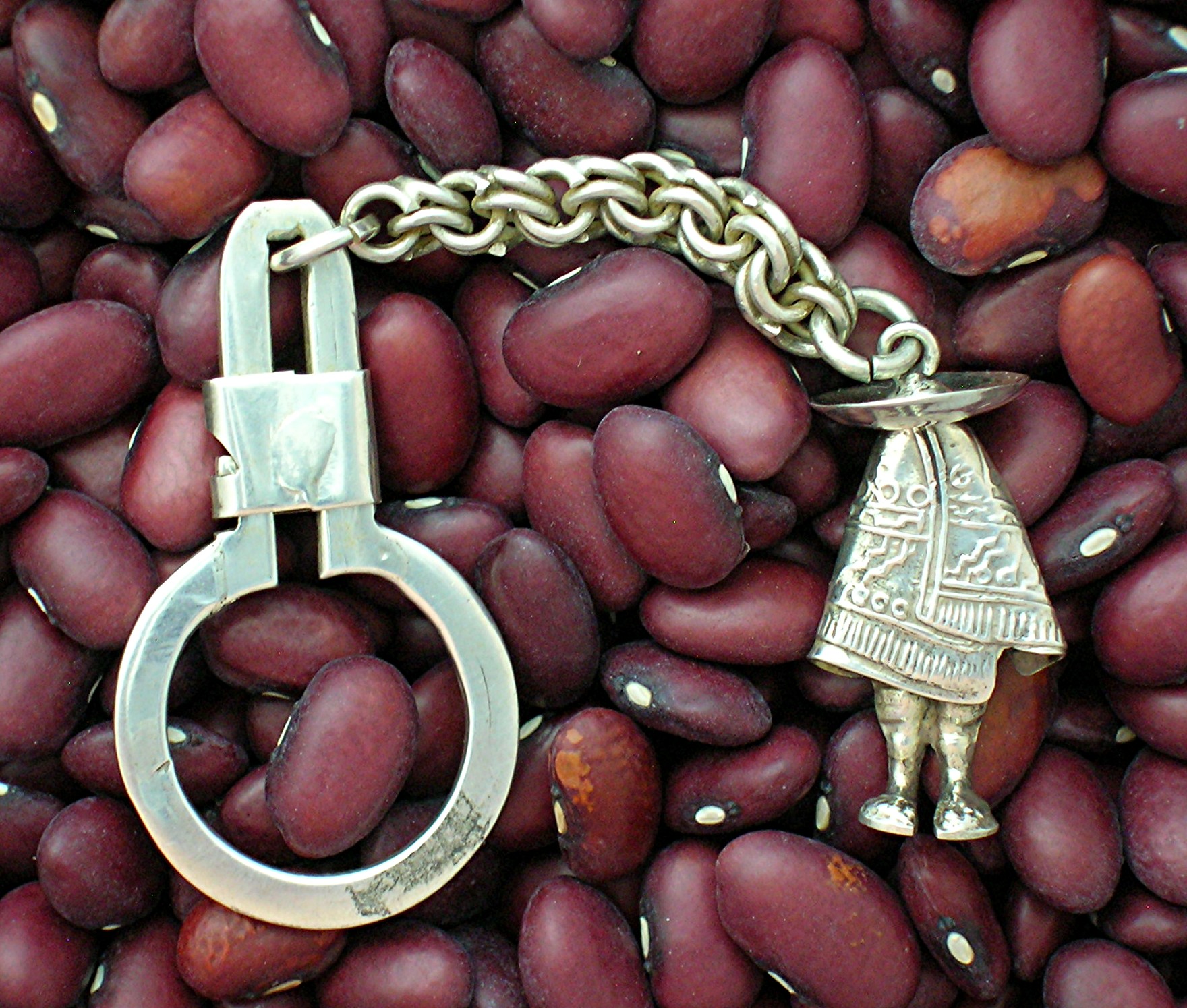 Taxco Mexico FAR FAN Sterling Silver Eagle 13 Key Chain