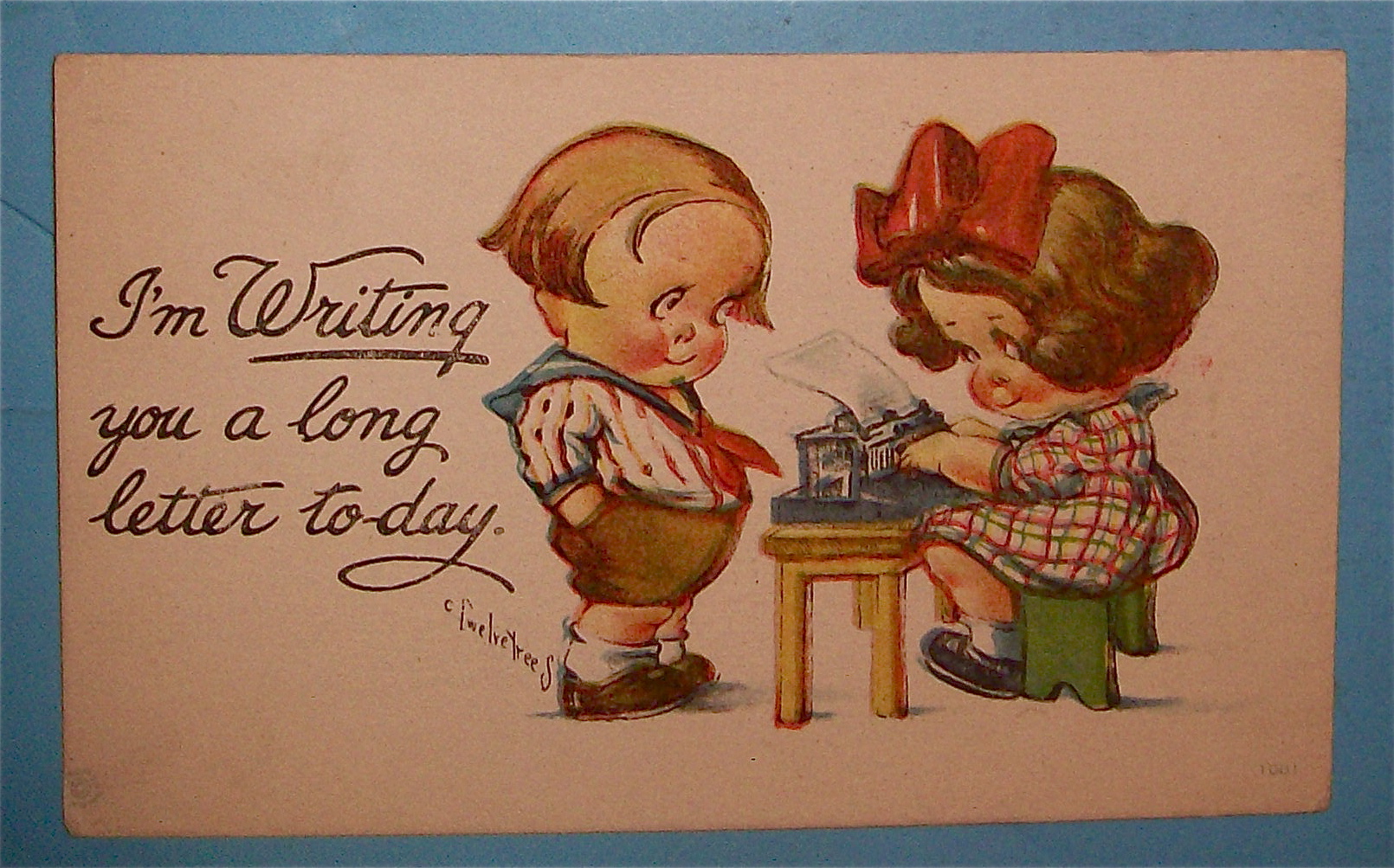 I'm Writing You A Long Letter Today Postcard