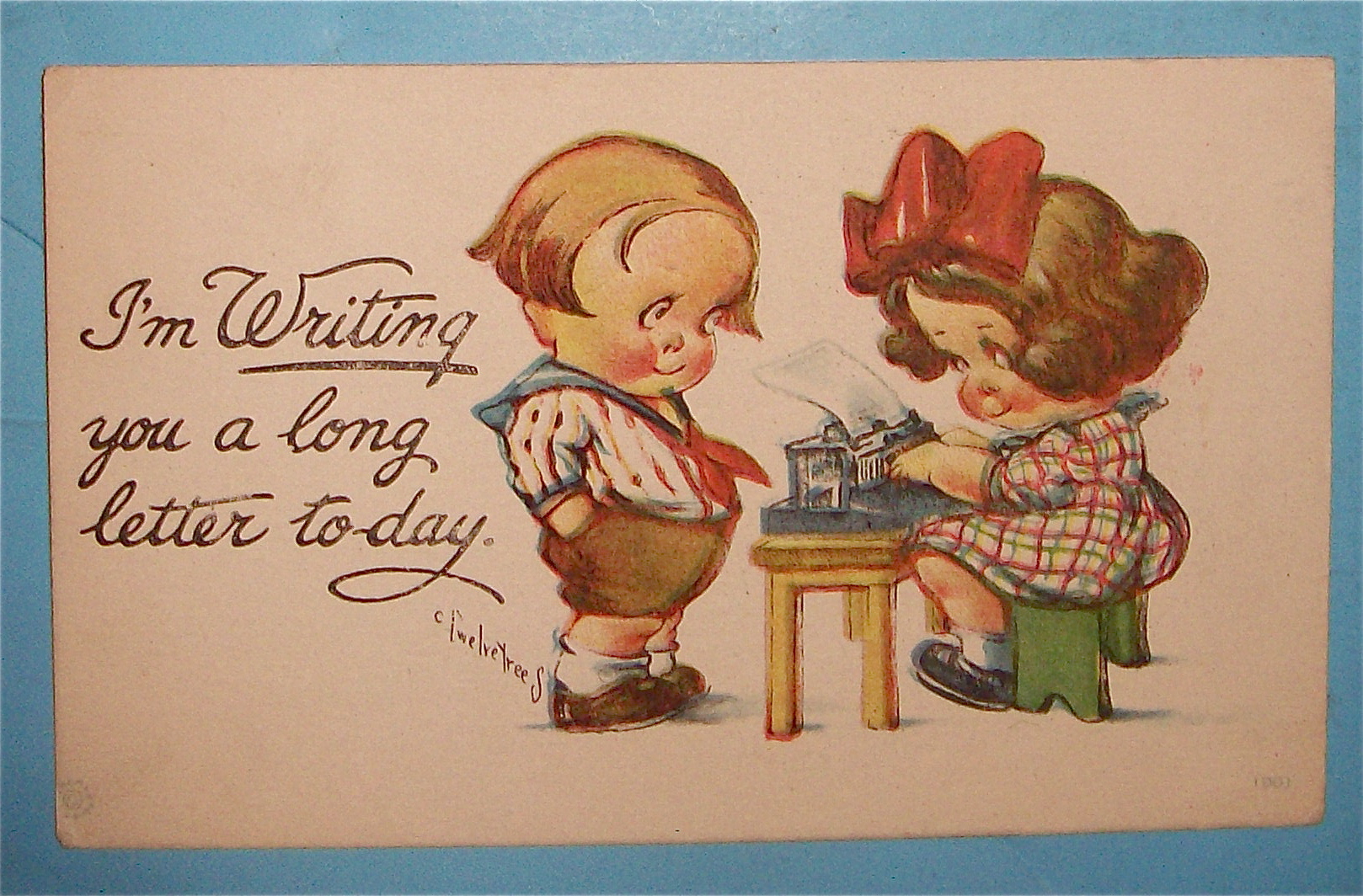I'm Writing You A Long Letter Today Postcard
