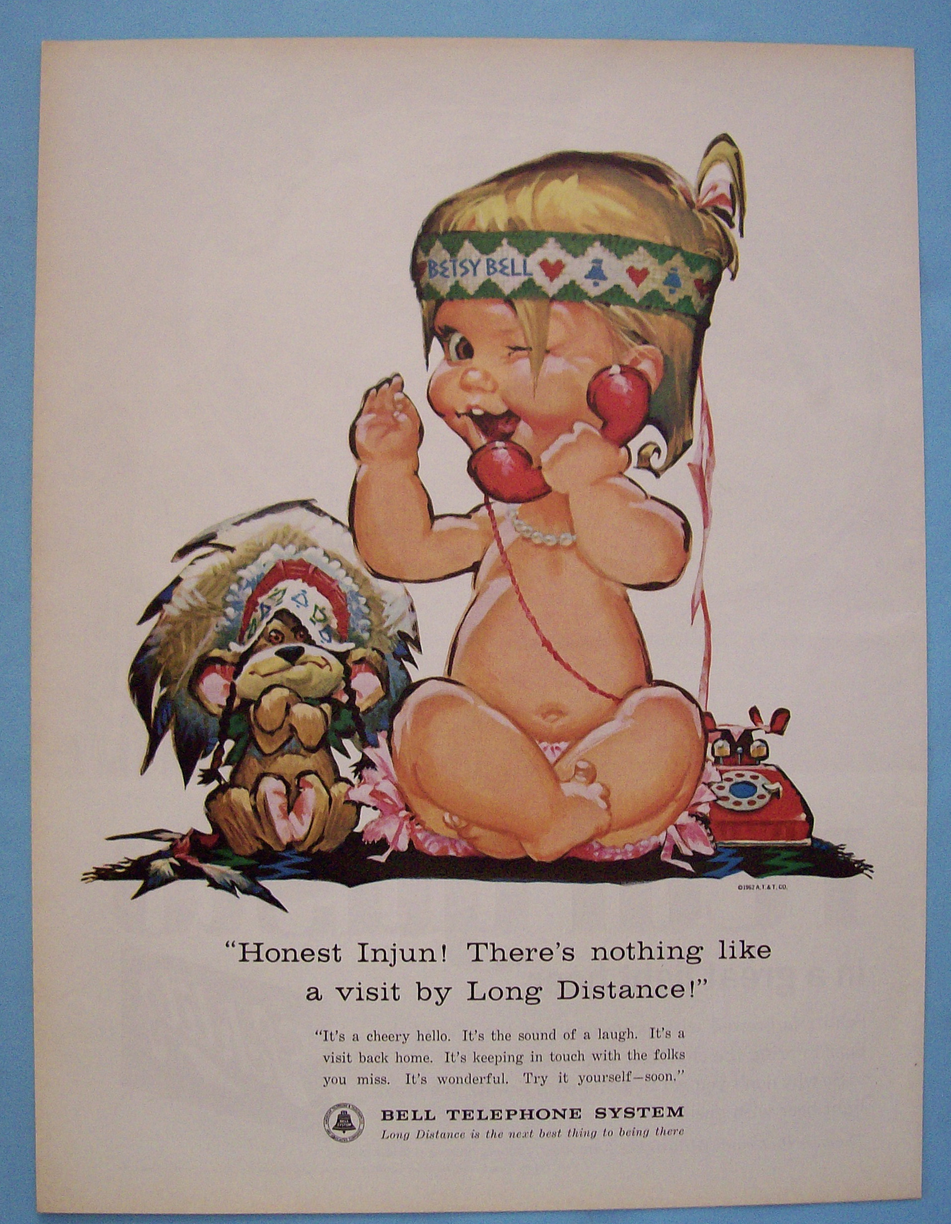 1962 Bell Telephone System with Baby Wearing Headband
