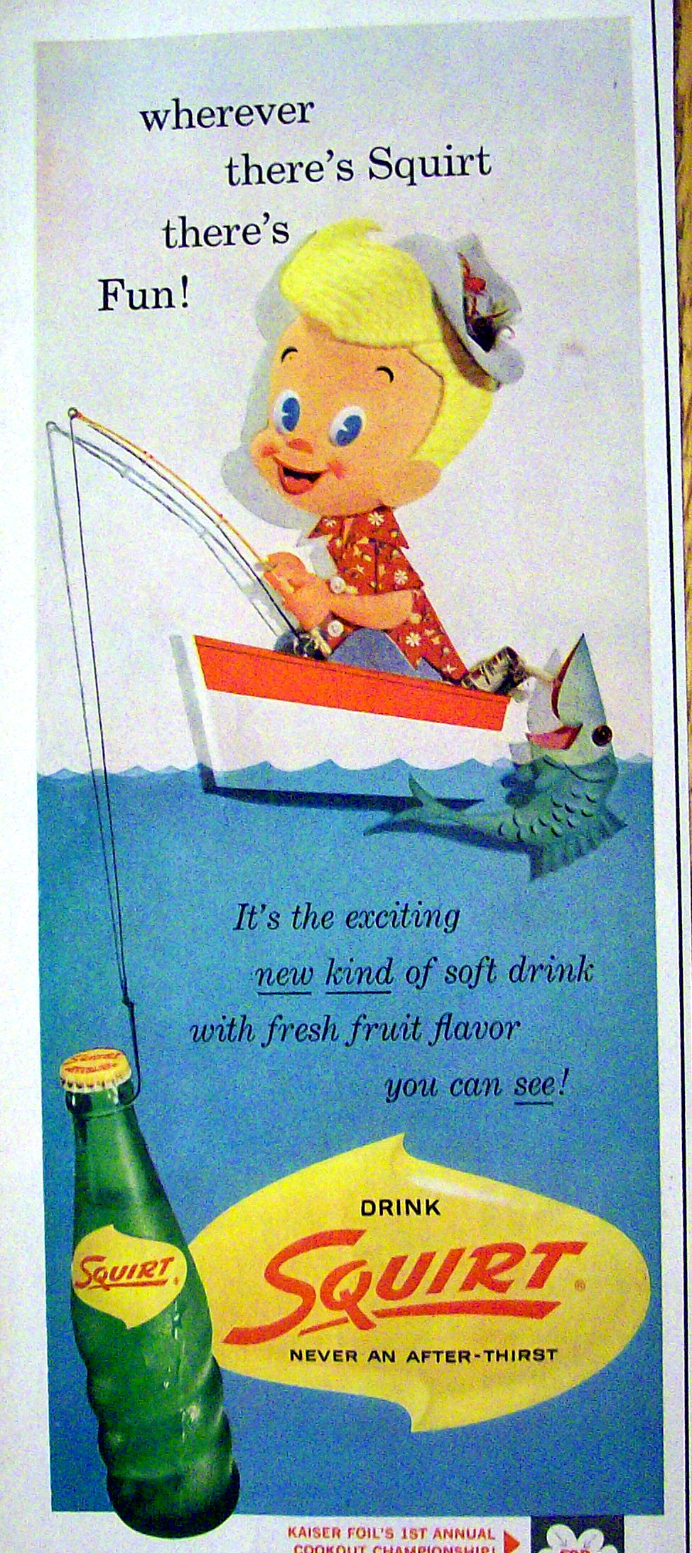 1959 Squirt with Boy Fishing In Boat