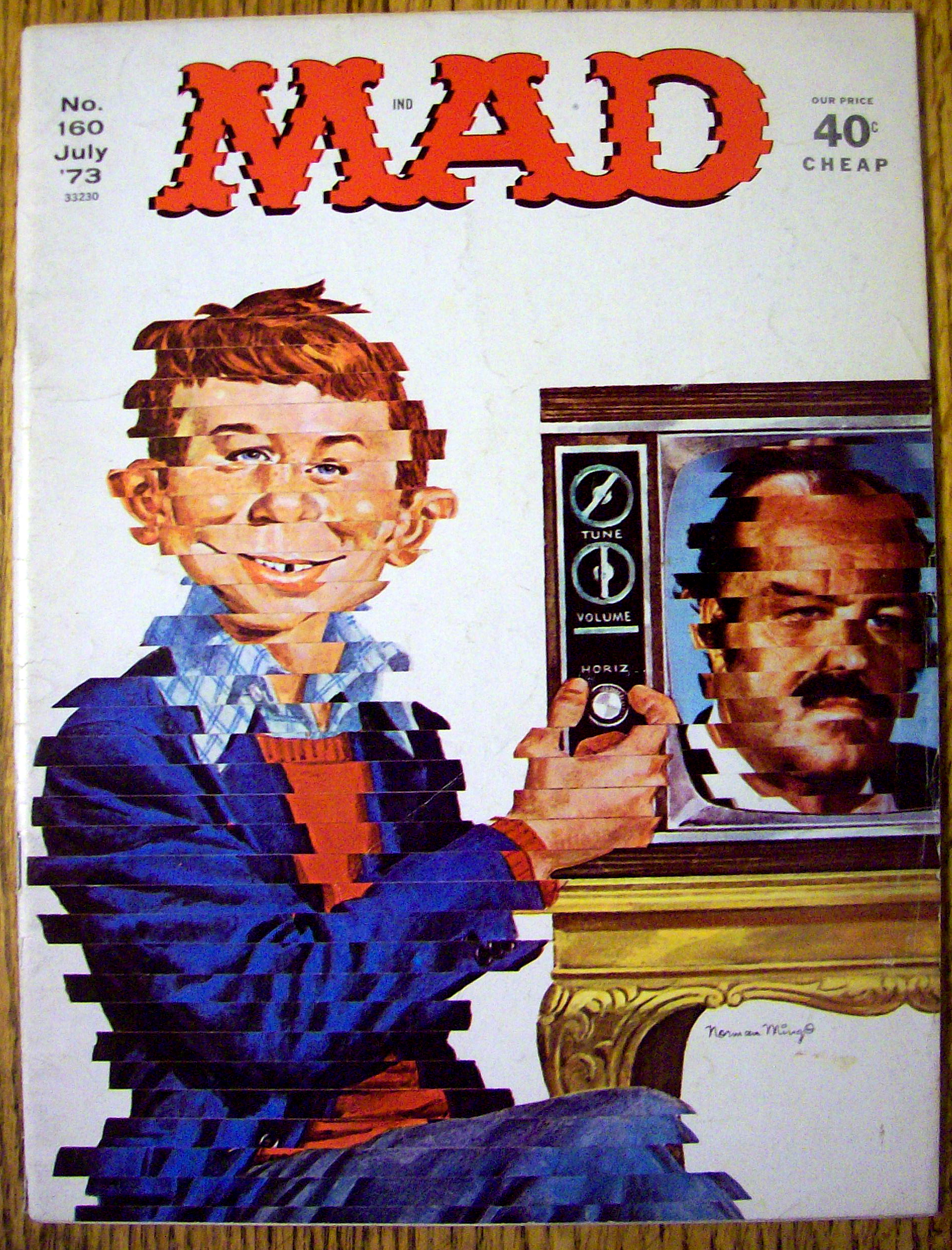 Mad Magazine July 1973 Alfred E. Neuman & Television