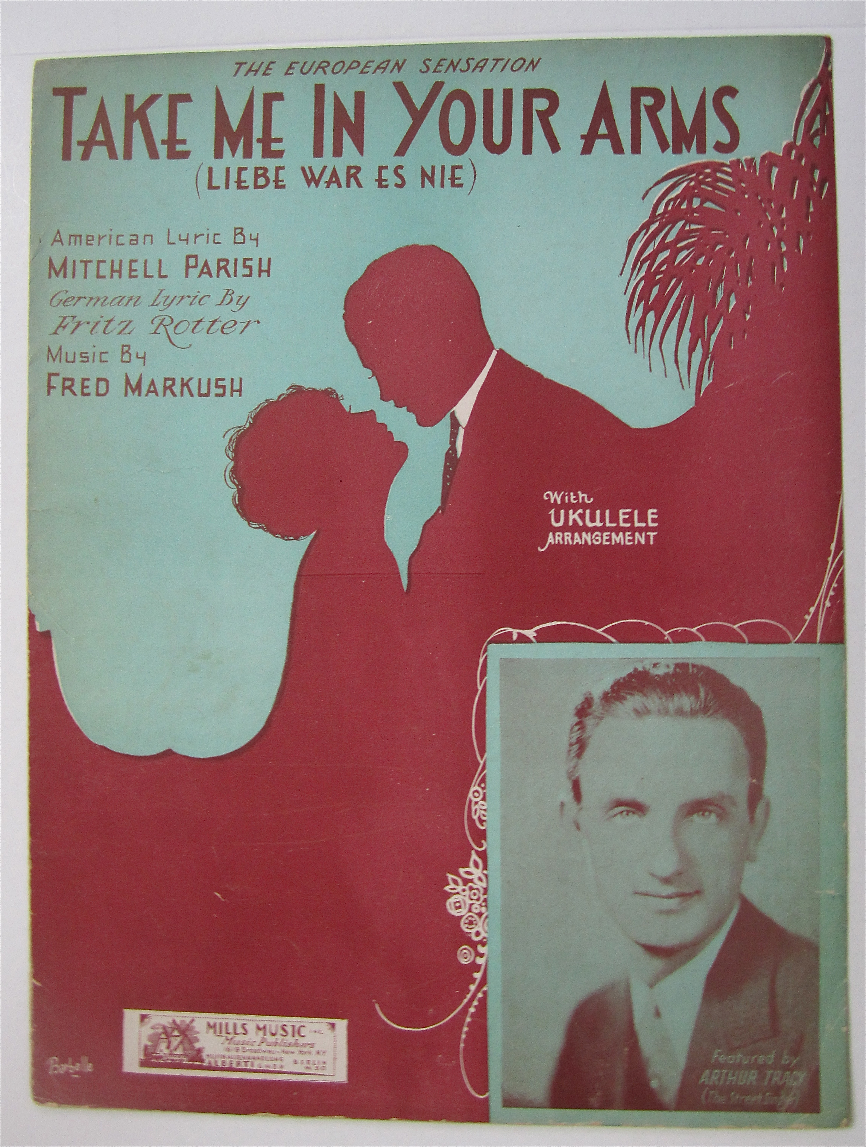 Sheet Music 1931 Take Me In Your Arms