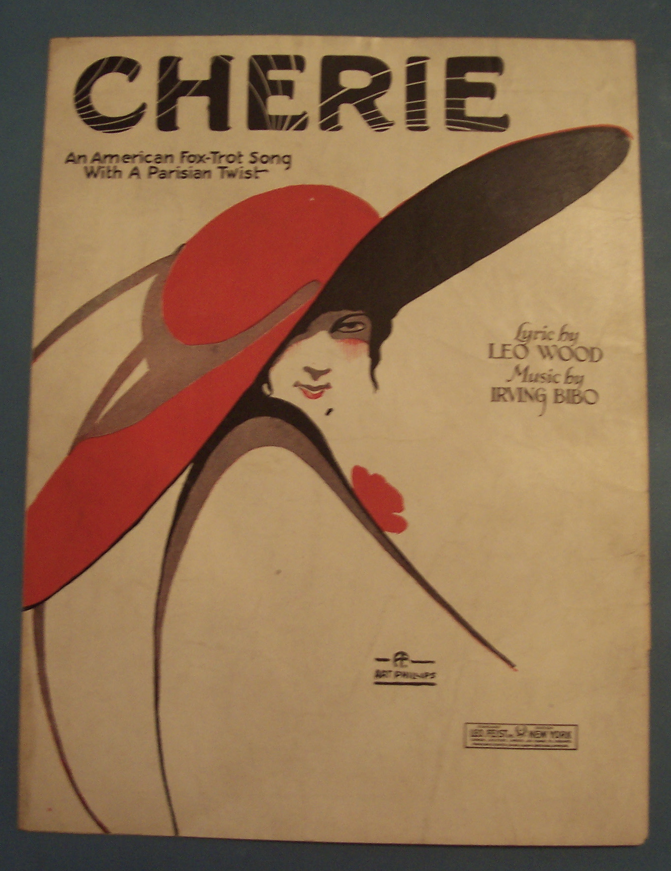 Sheet Music of 1921 Cherie