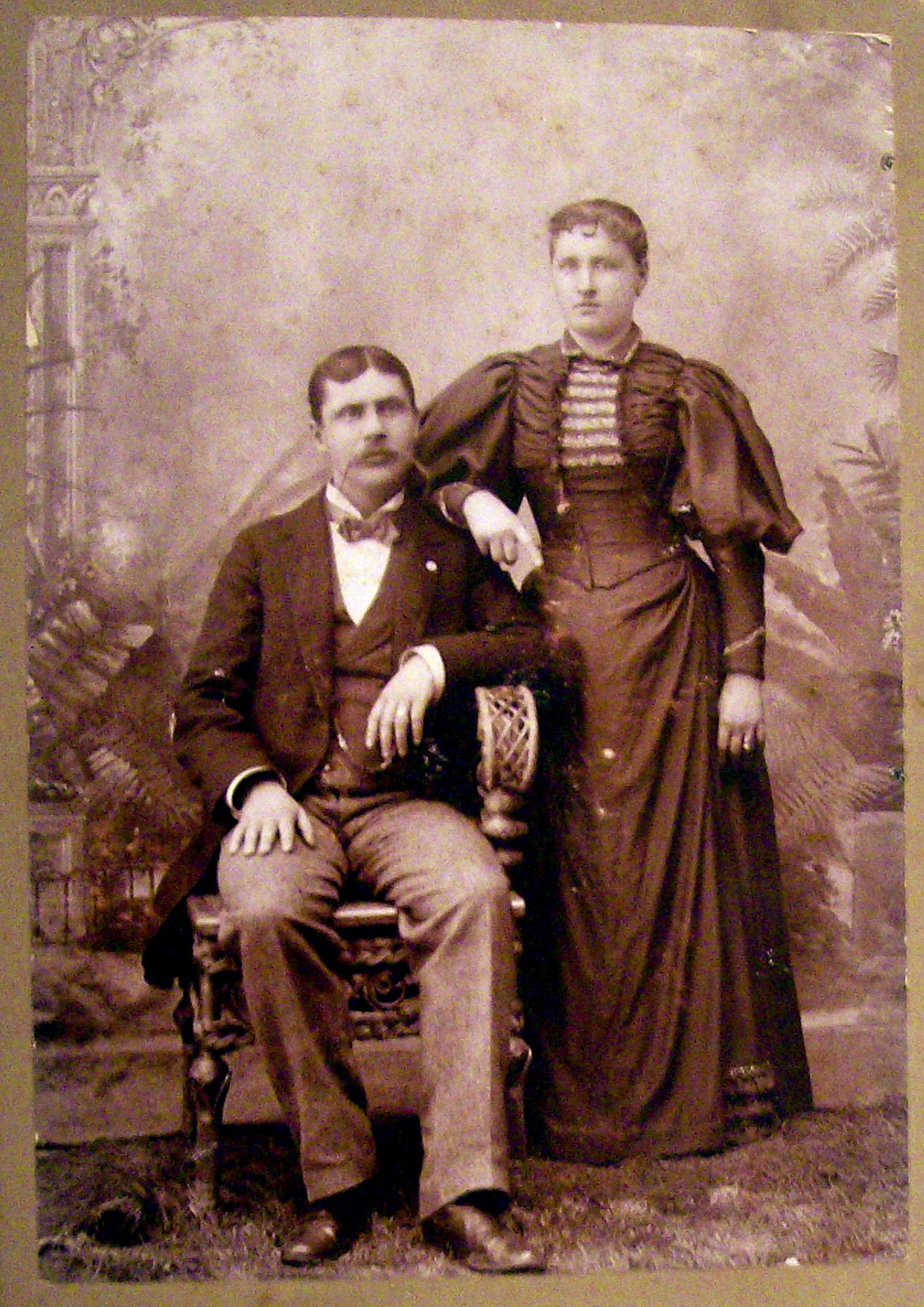 Mustache Has Wings - Cabinet Photo of a Couple