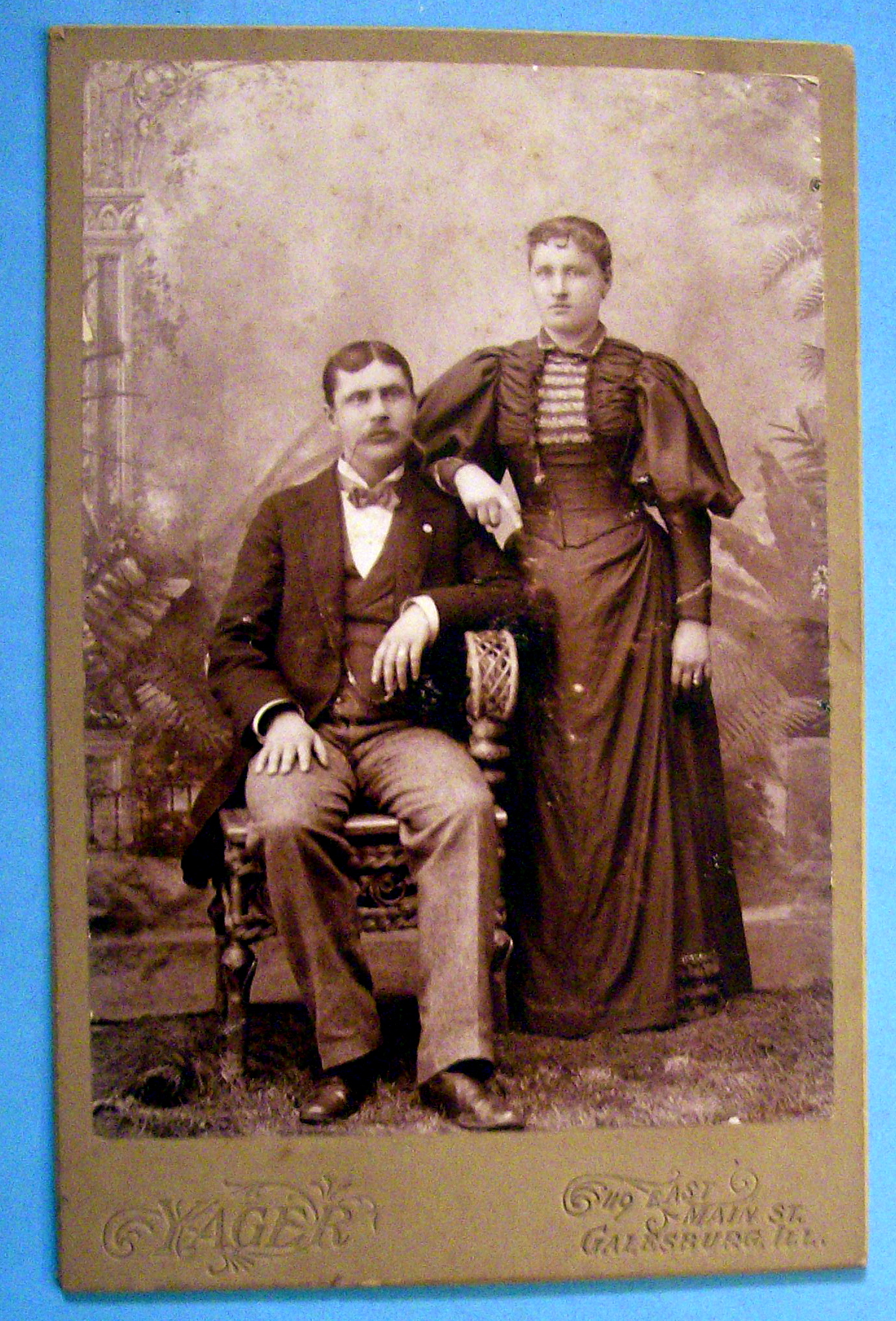 Mustache Has Wings - Cabinet Photo of a Couple