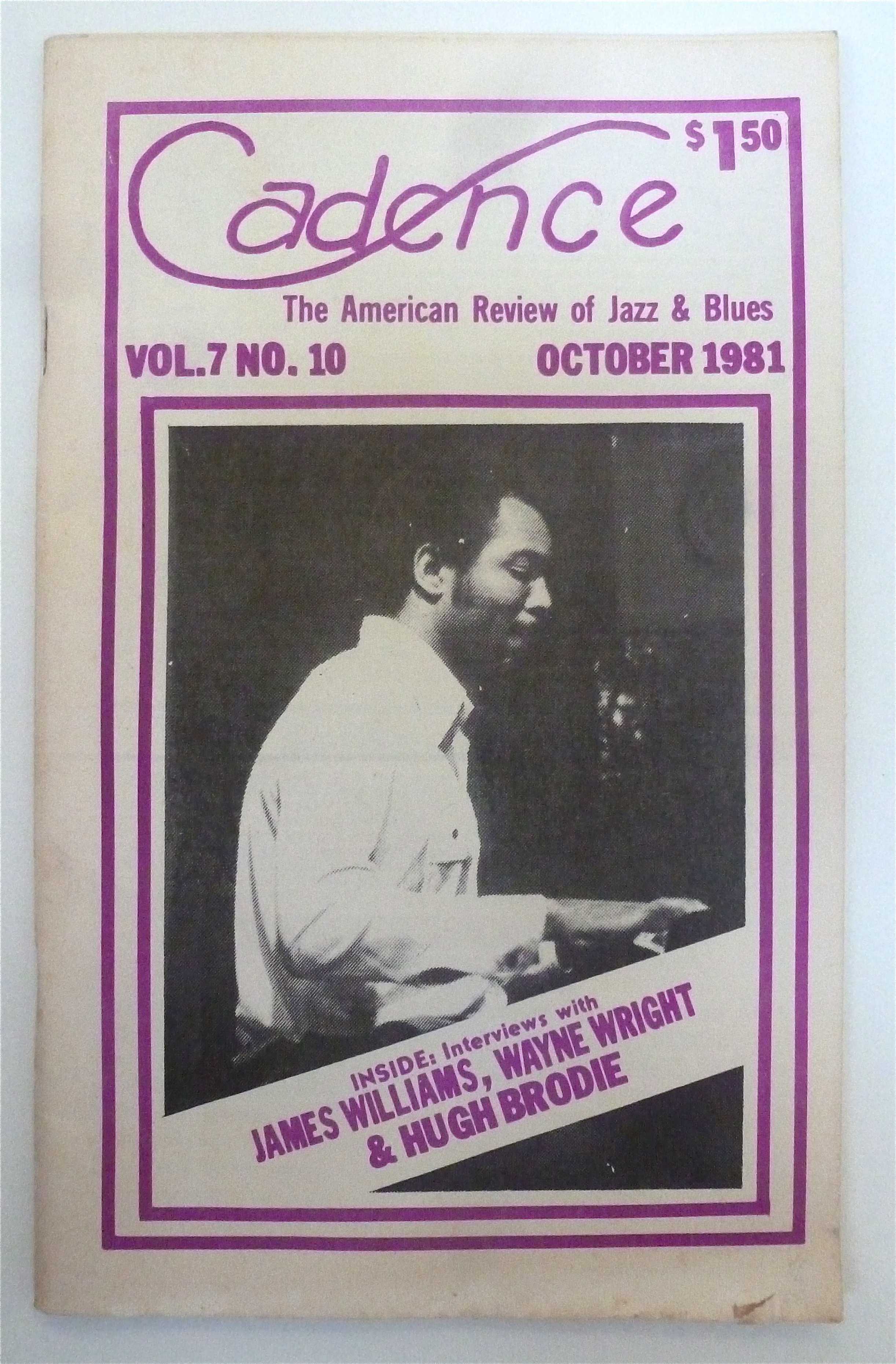 Cadence Magazine October 1981 James Williams