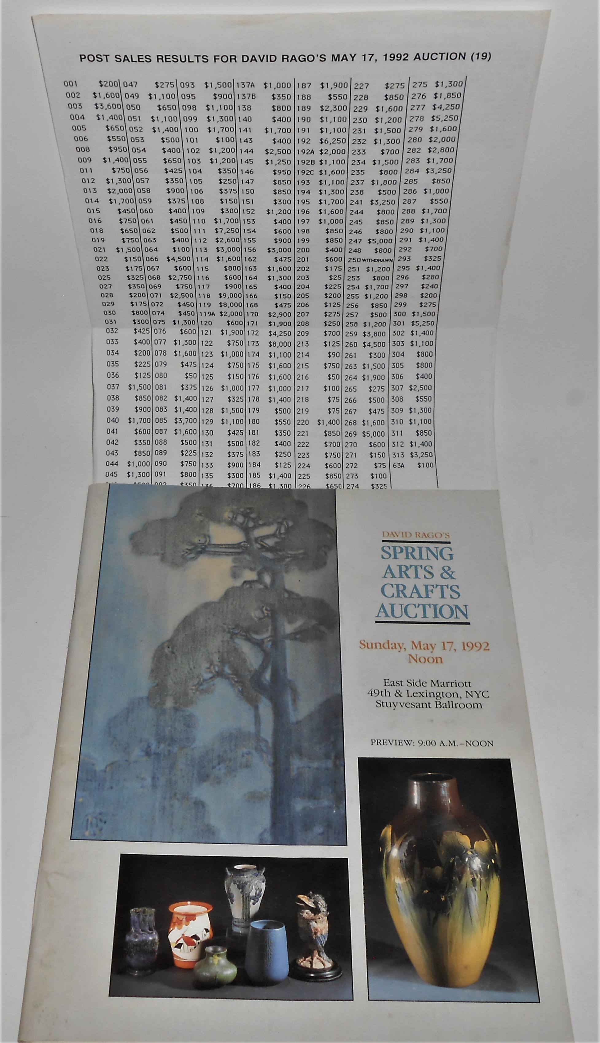 David Rago 5/171992 Arts & Crafts Spring Auction Catalo