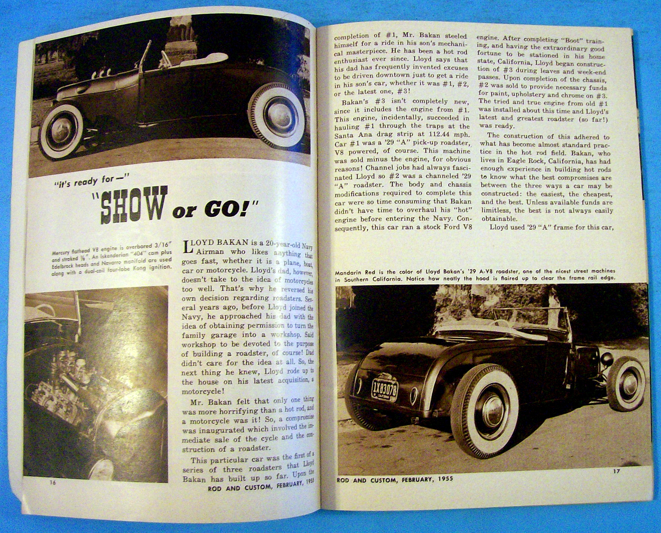 Rod & Custom February 1955 Supercharged Cadillac