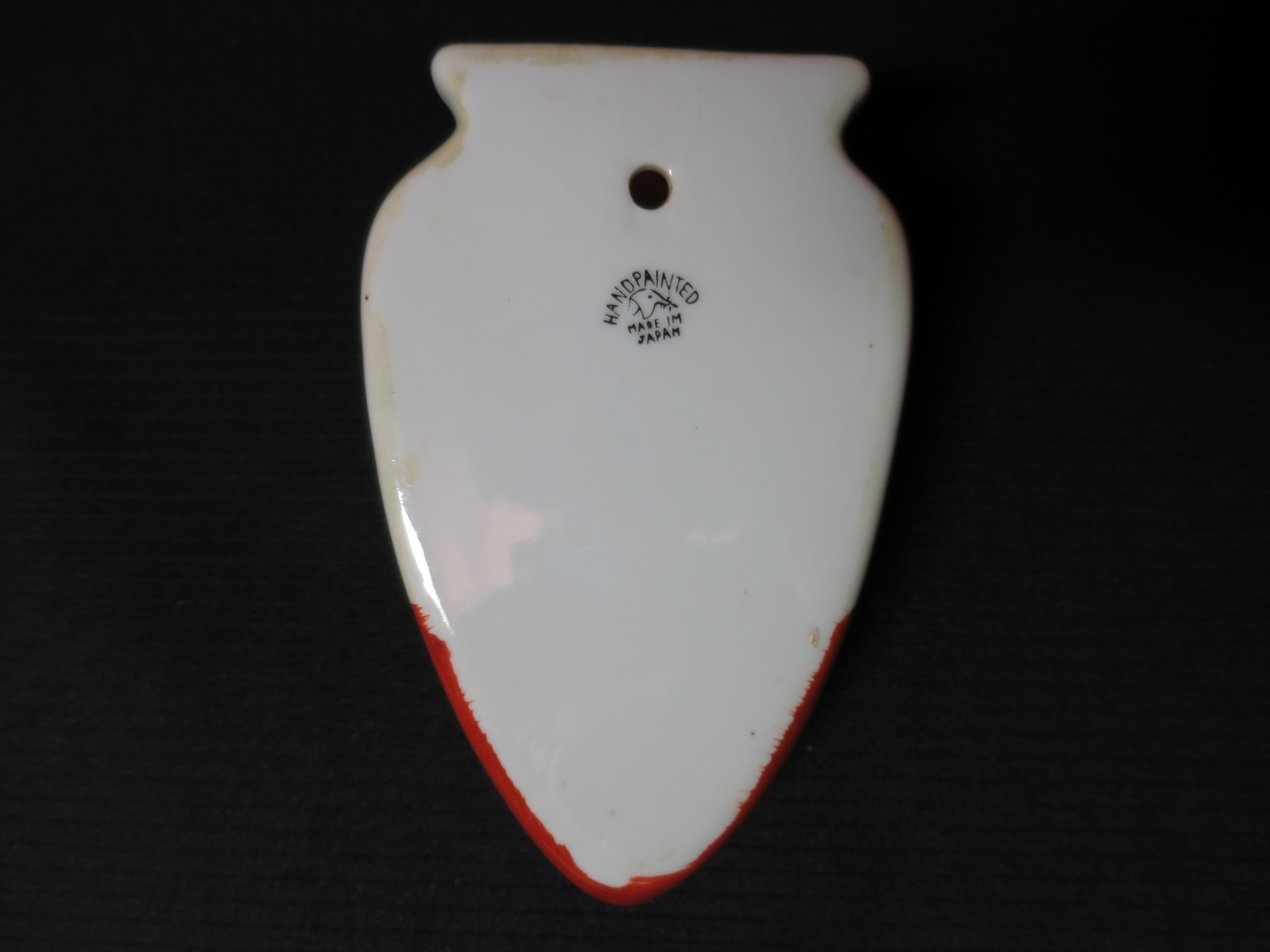 Wall Pocket Vase Hand Painted Made in Japan Floral