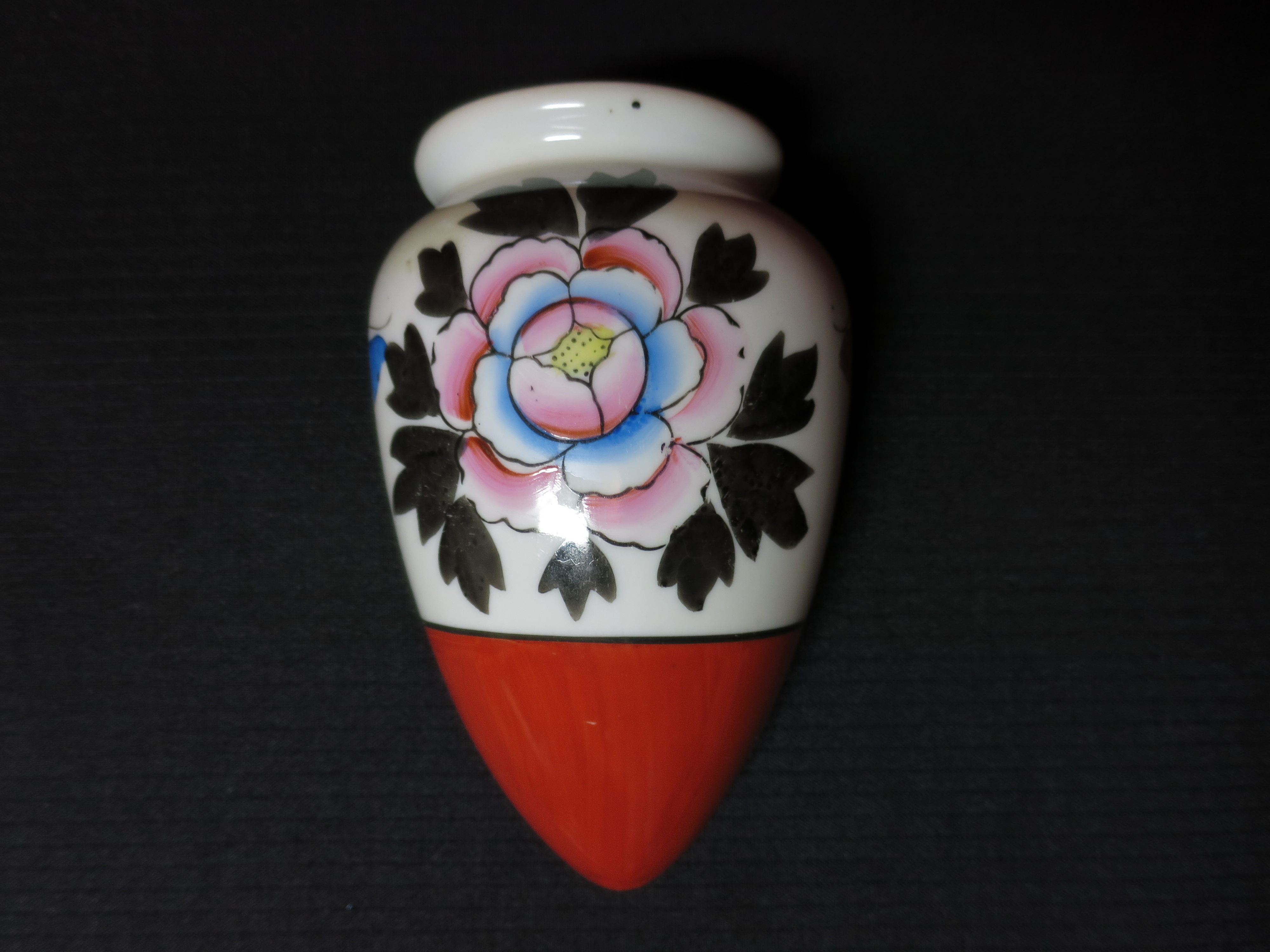 Wall Pocket Vase Hand Painted Made in Japan Floral