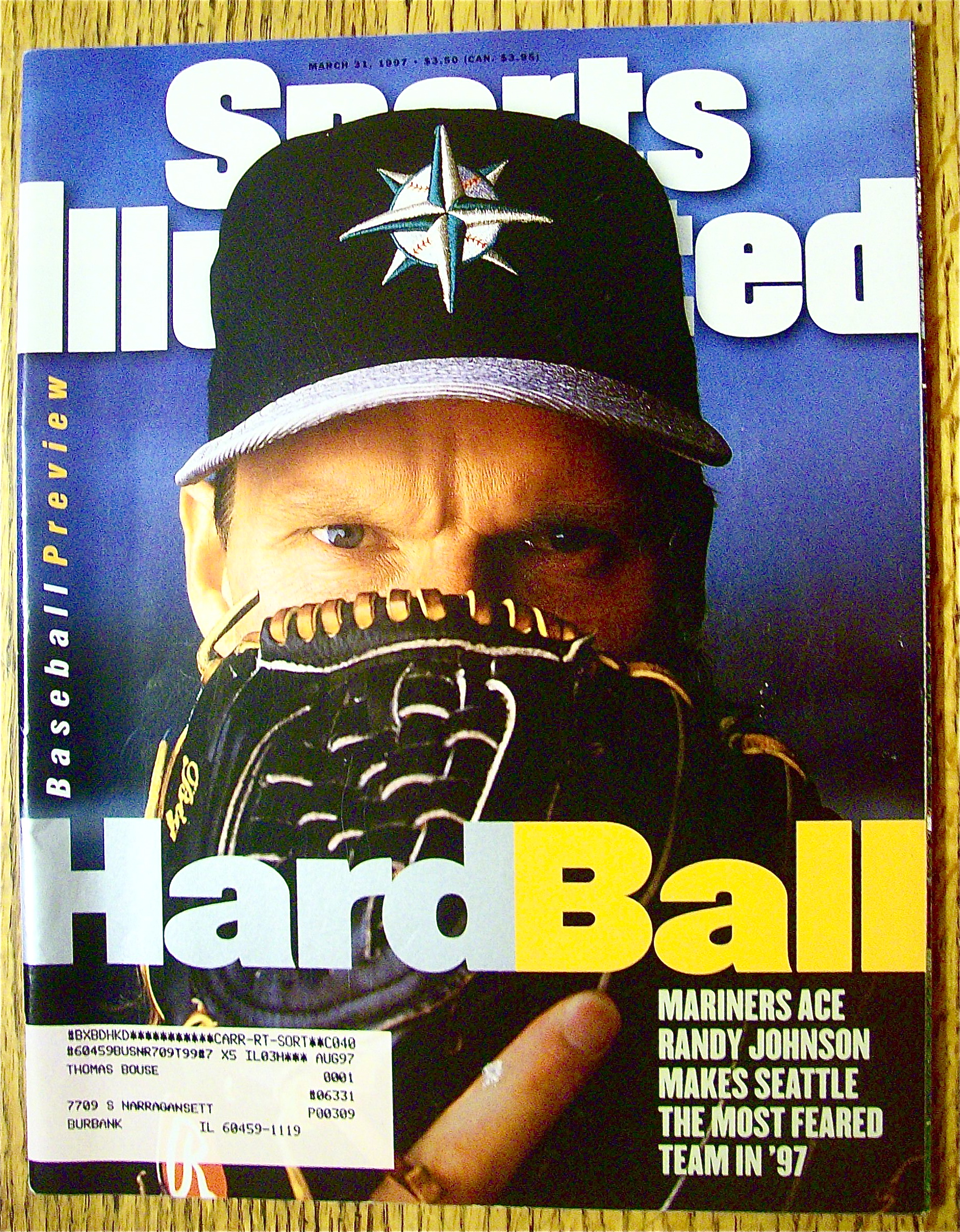 Sport Illustrated Magazine March 31, 1997 Randy Johnson
