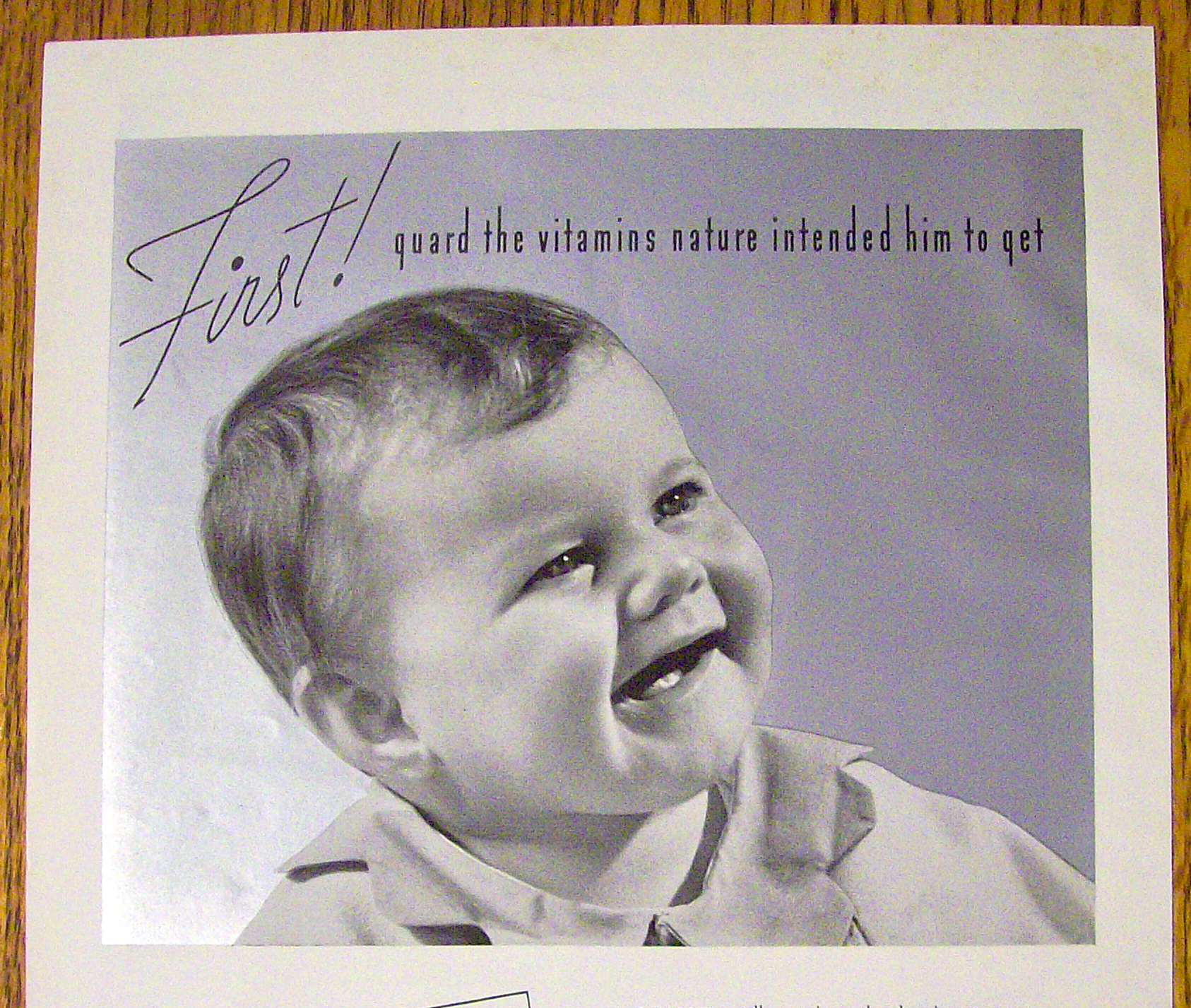 1937 Wear Ever Cooking Utensils with Baby Smiling