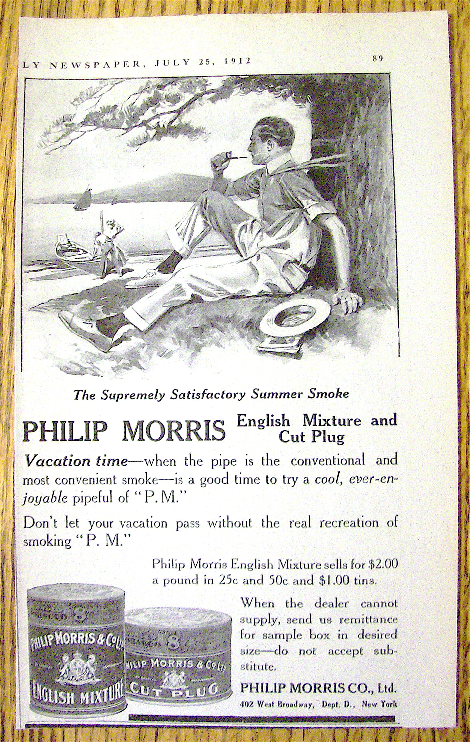1912 Philip Morris English Mixture & Cut Plug