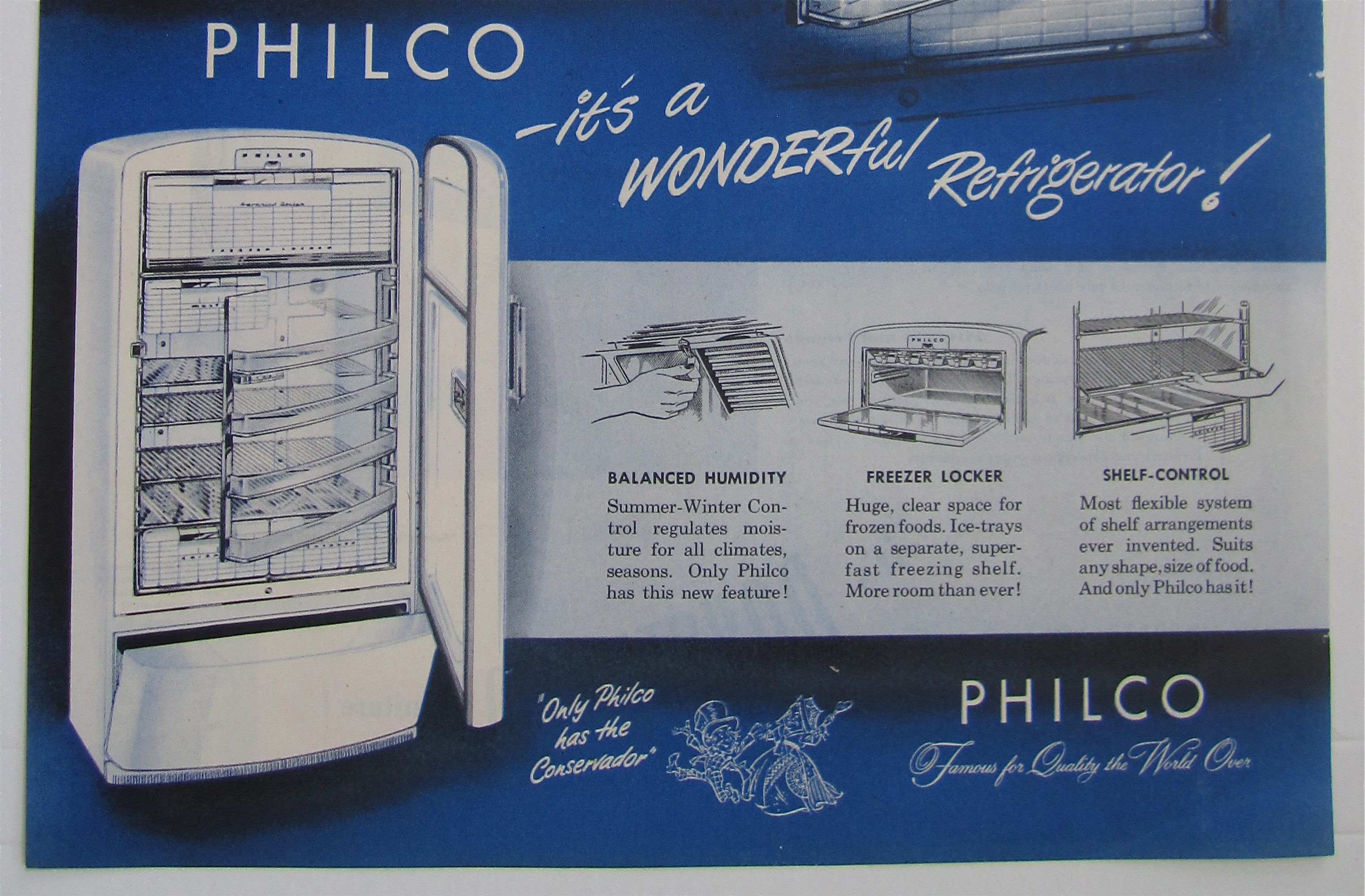 1948 Philco Refrigerator w/ Alice in Wonderland
