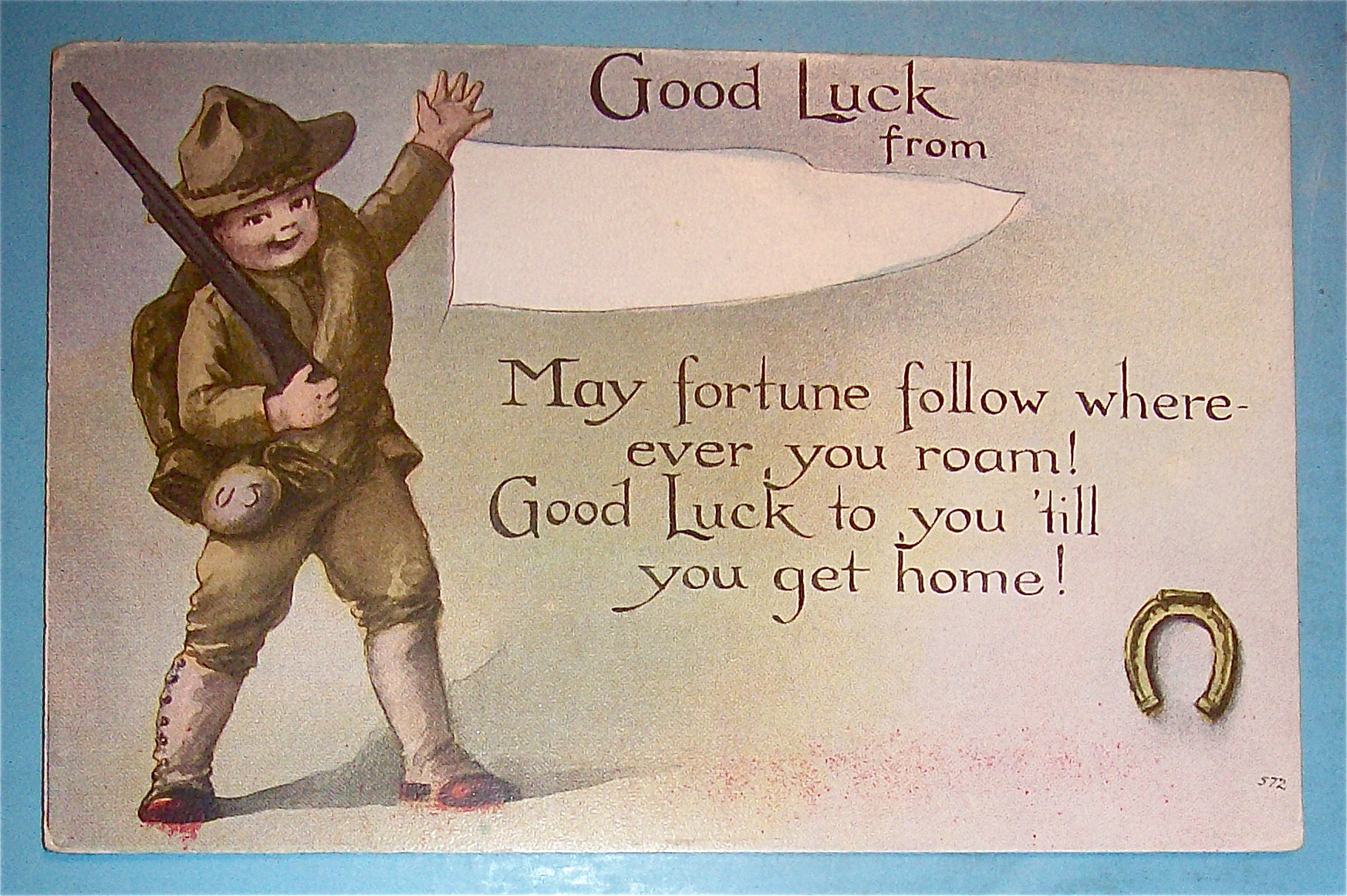 Good Luck from Soldier Boy Postcard
