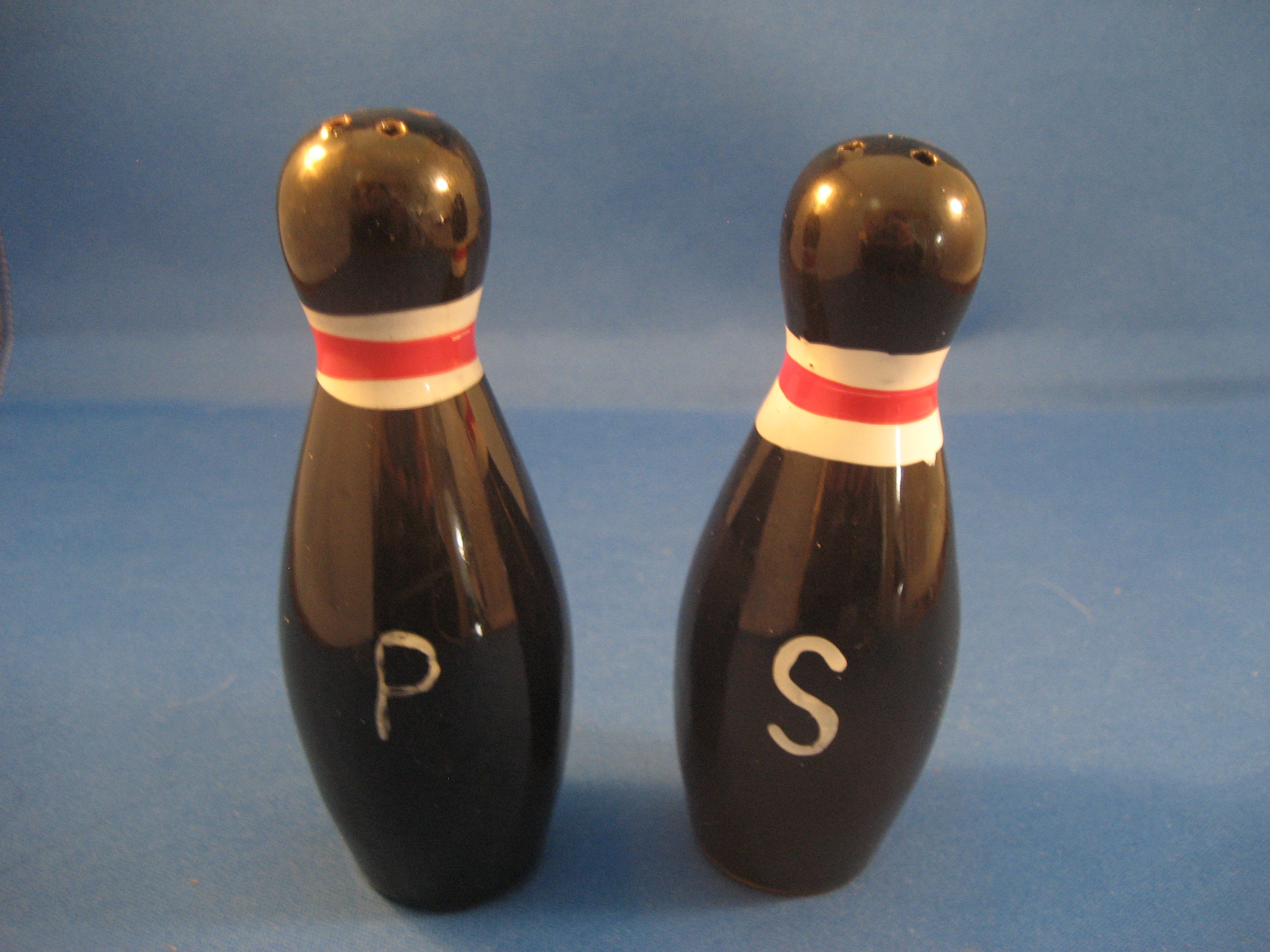 Bowling Pin Salt and Pepper Shakers